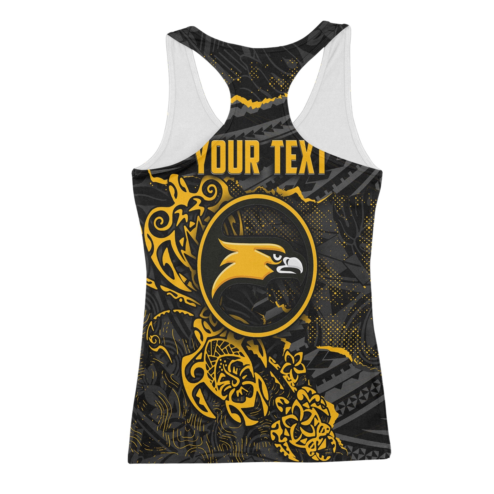 Hawaii Nanakuli High School Custom Racerback Tank Polynesian Turtle Style