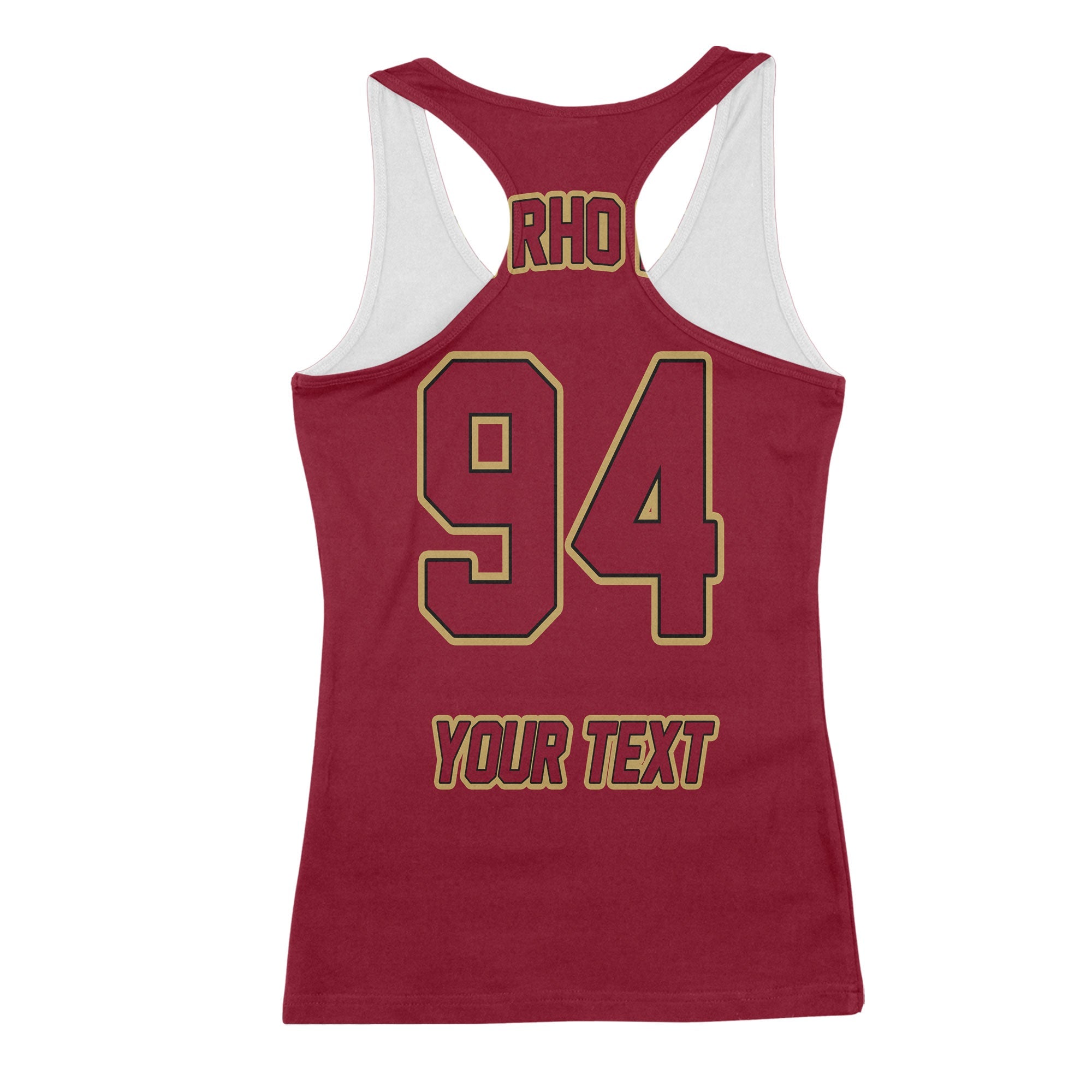 Fraternity Tank Top - Personalized Phi Rho Eta Racerback Tank Original Maroon Style