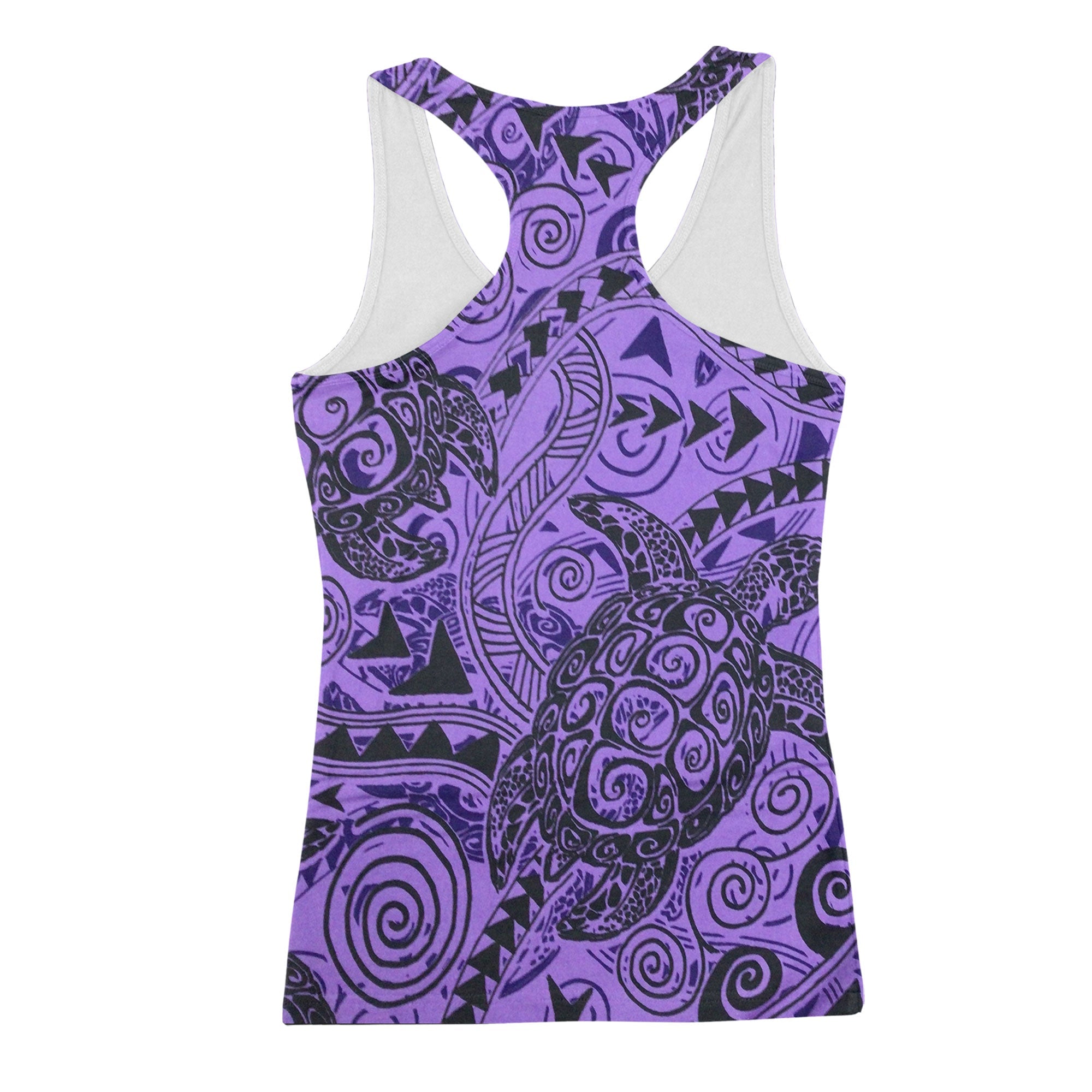 Hawaii Polynesian Turtle Racerback Tank Purple Style