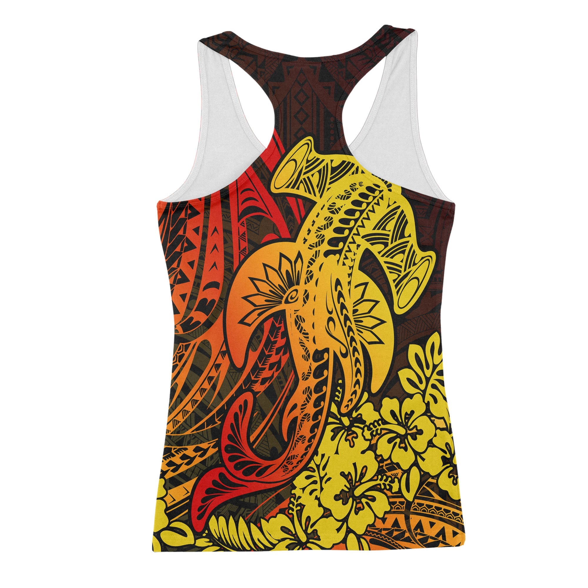 Hawaii Hammerhead Shark Racerback Tank Reggae Style