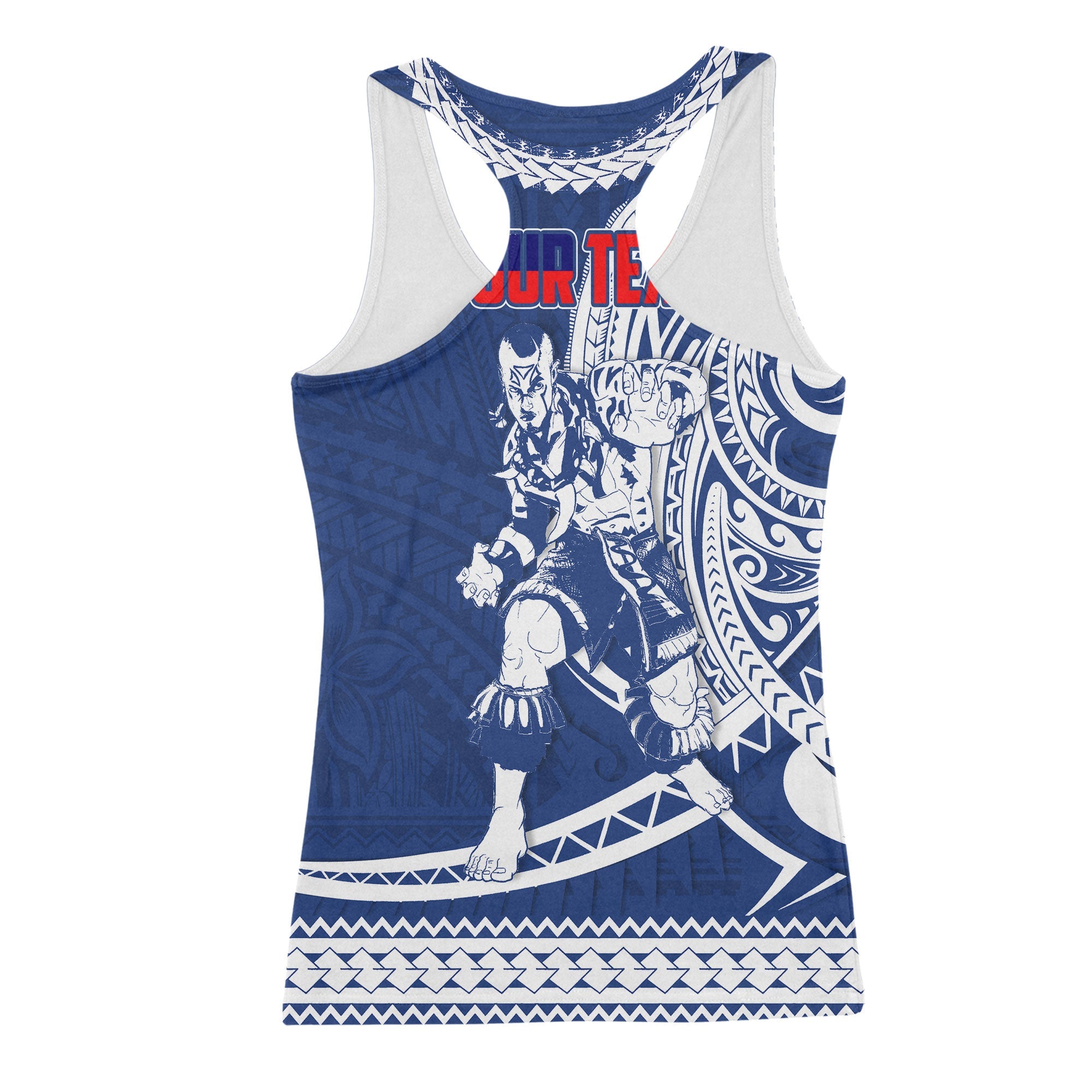 Custom Samoa Racerback Tank Warrior Ula Nifo Style