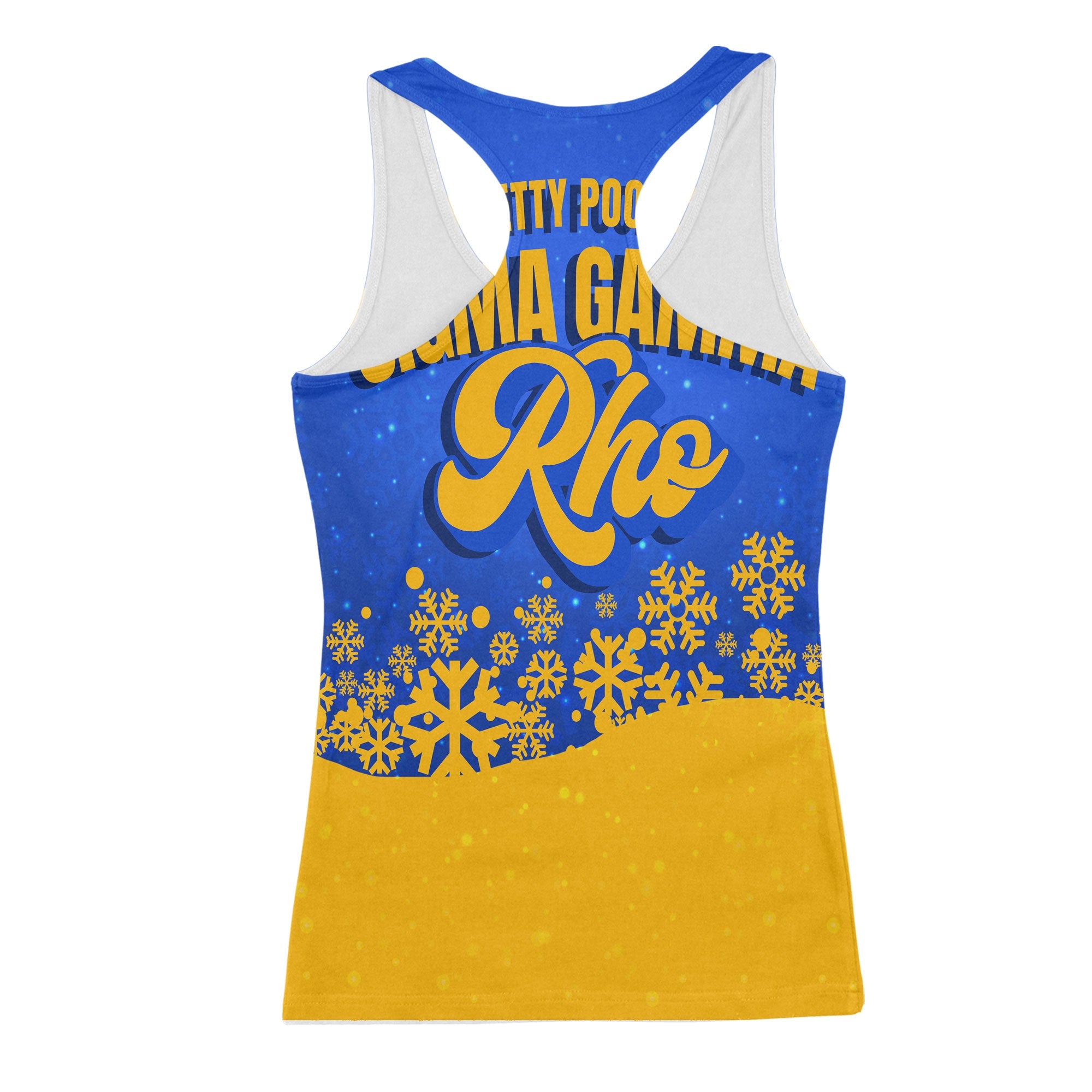 Sorority Tank Top - Sigma Gamma Rho Christmas Girl Racerback Tank Pretty Poodles Style