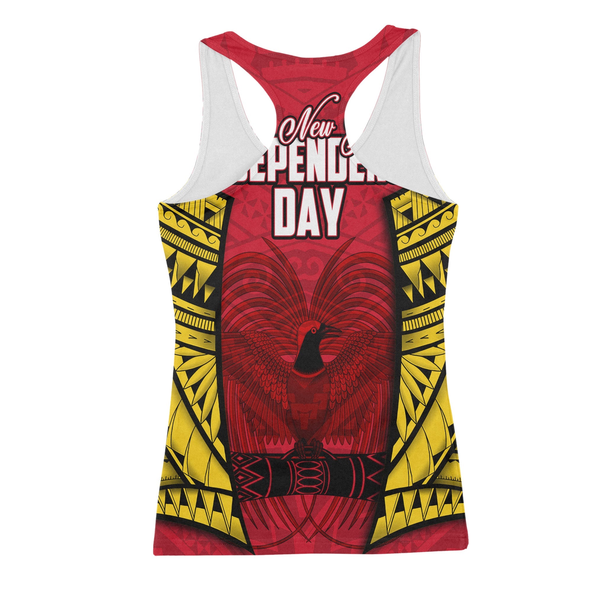 Papua New Guinea Independence Day Racerback Tank Raggiana Bird of Paradise Style