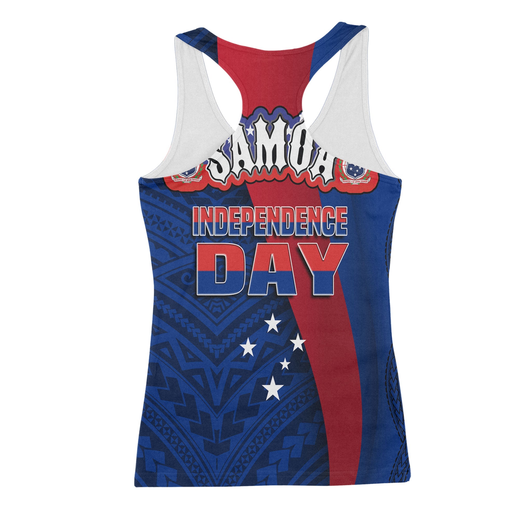 Samoa Independence Day Racerback Tank Celebrating Dance Style