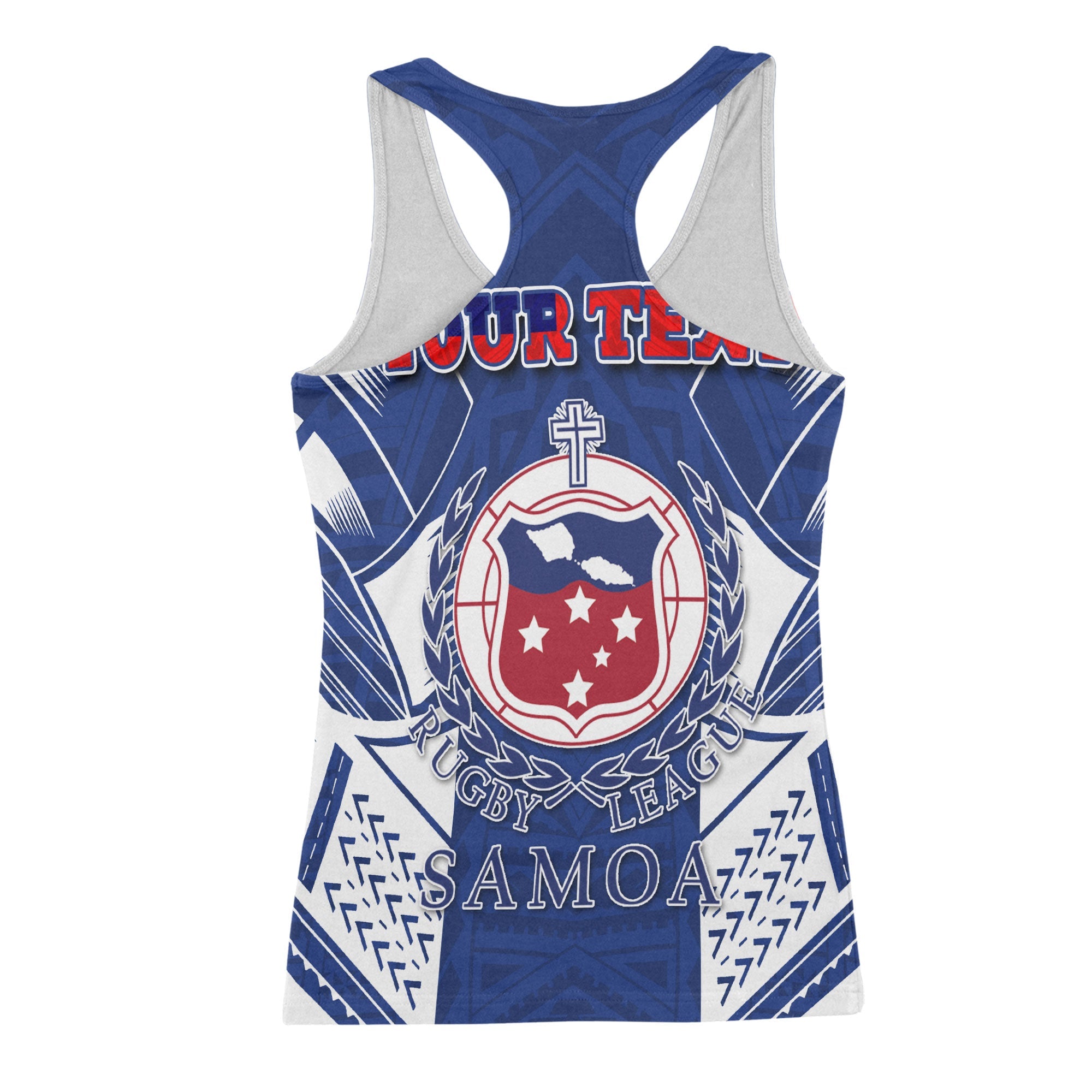 Custom TOA Samoa Rugby Racerback Tank