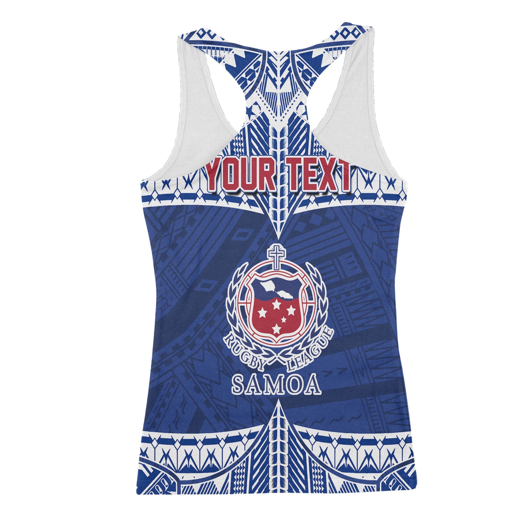 Custom Samoa TOA Rugby Racerback Tank Map Style