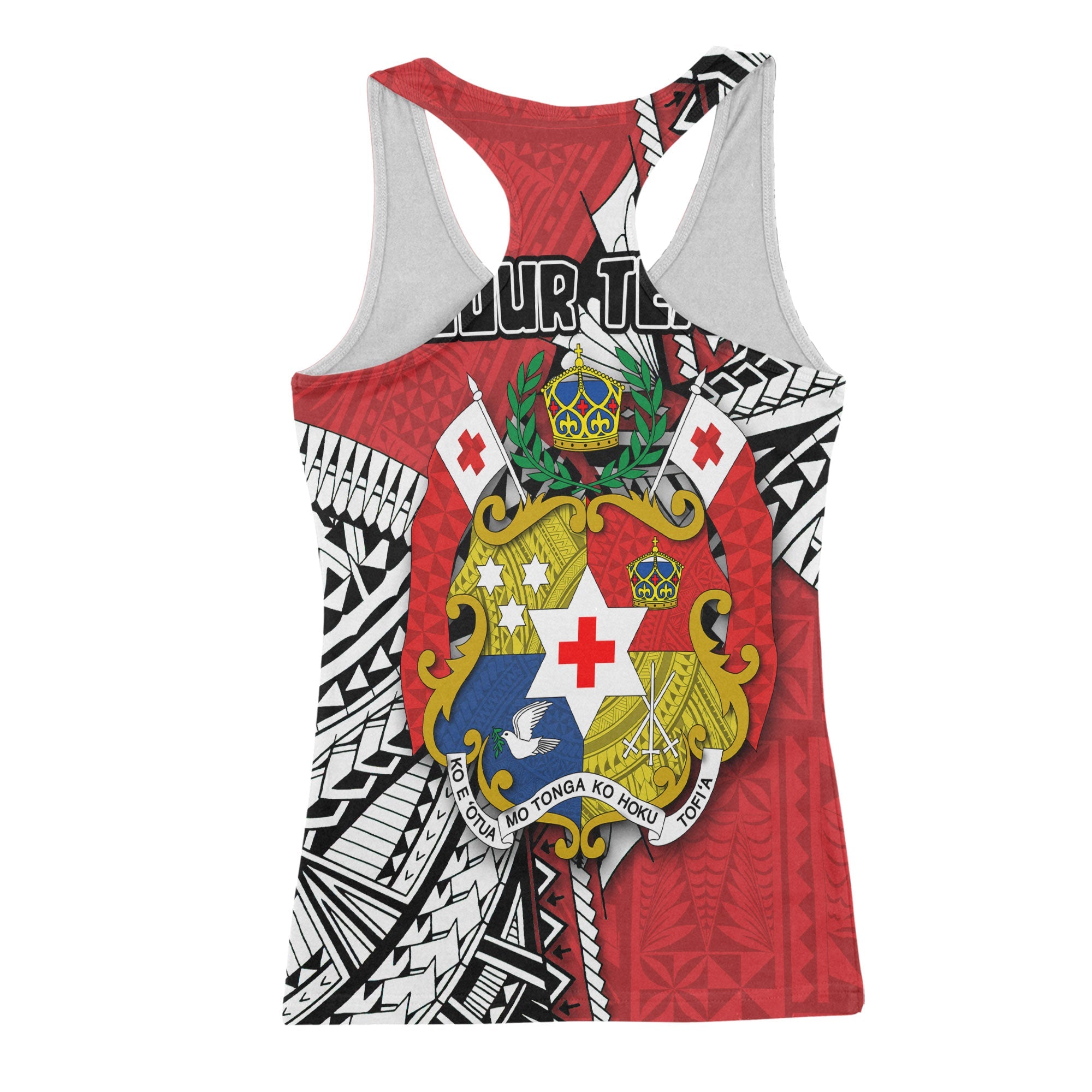 Custom Tonga Vava'u Lahi Coat Of Arms Racerback Tank