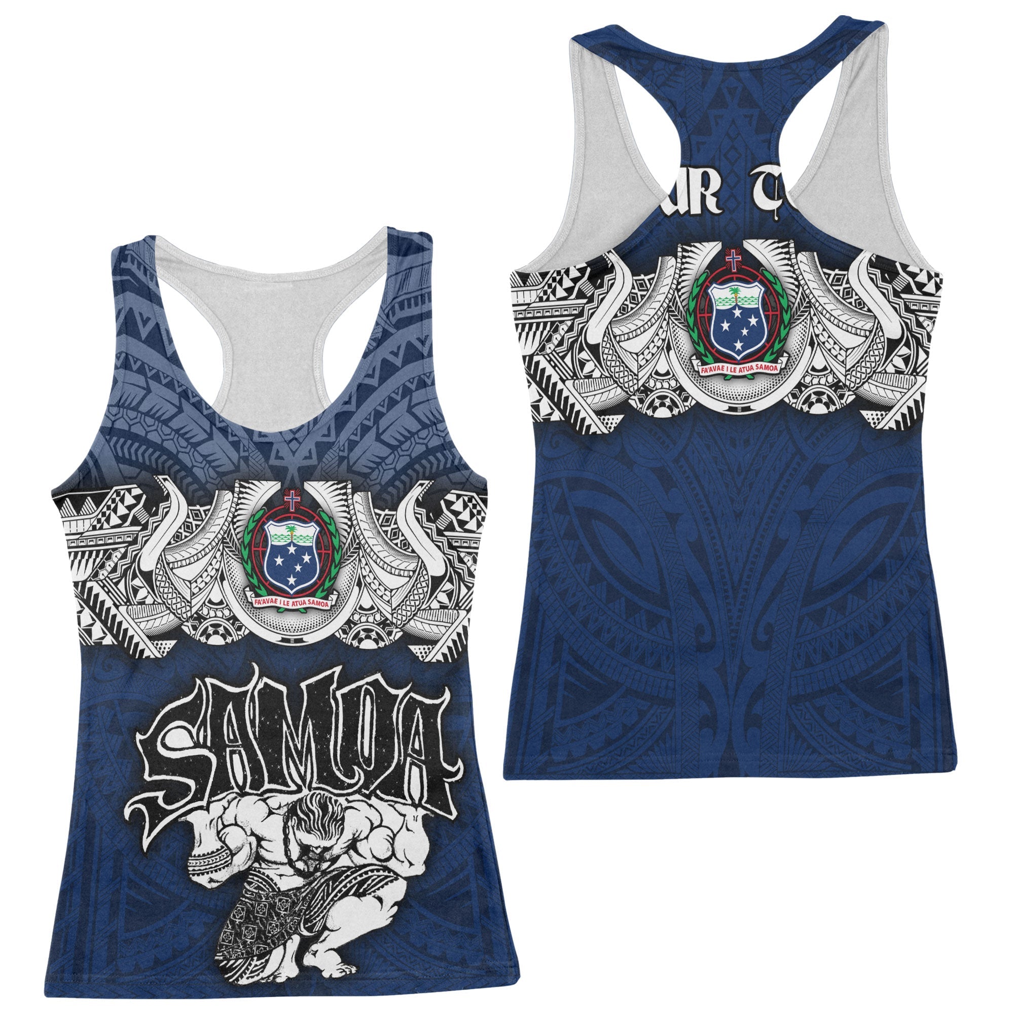 Custom Samoa Warrior Racerback Tank