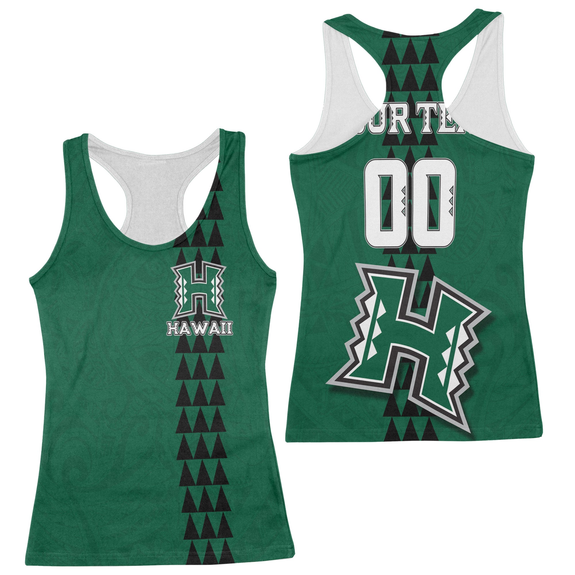 Custom Hawaii Rainbow Warriors Rugby Racerback Tank