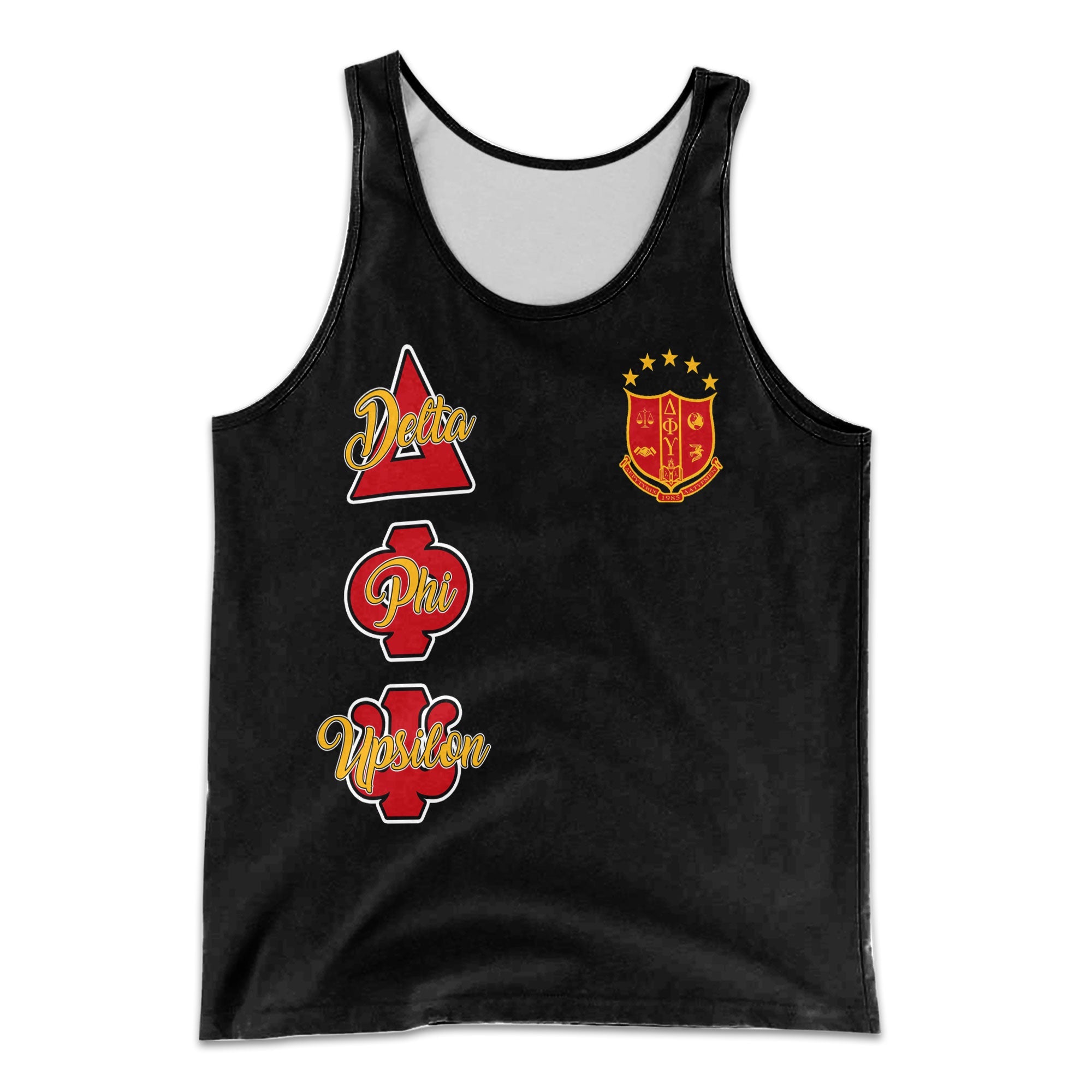 Fraternity Tank Top - Personalized Delta Phi Upsilon Men Tank Top Original Dark Style