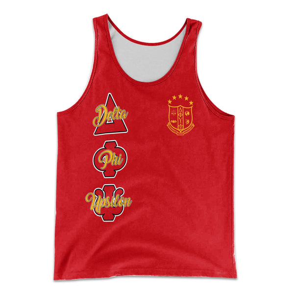 Fraternity Tank Top - Personalized Delta Phi Upsilon Men Tank Top Original Red Style