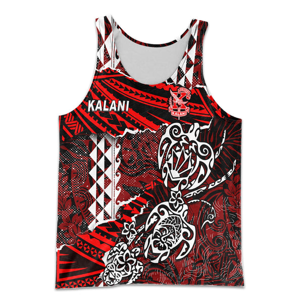 Hawaii Kalani High School Custom Men Tank Top Polynesian Turtle Style