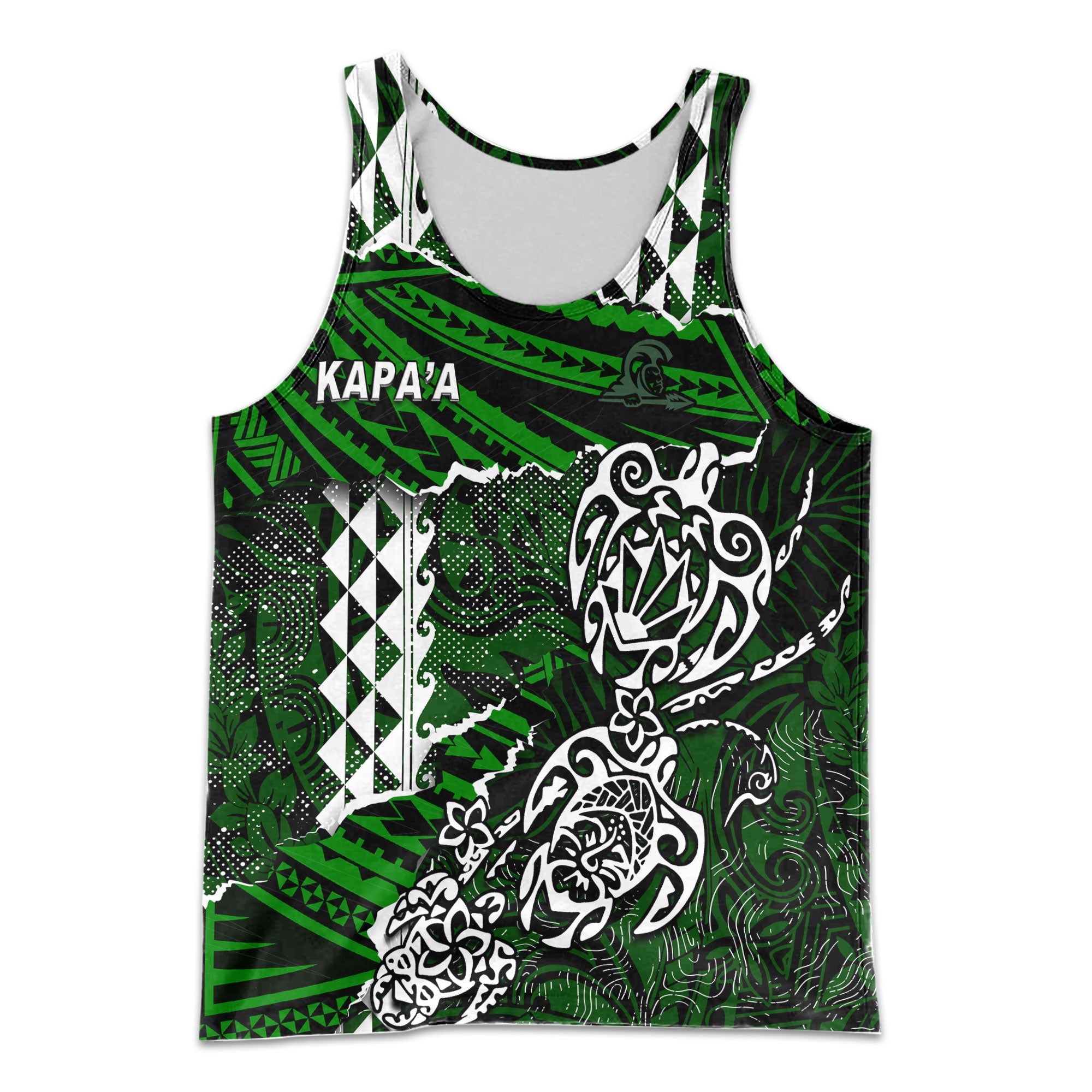 Hawaii Kapaa High School Custom Men Tank Top Polynesian Turtle Style