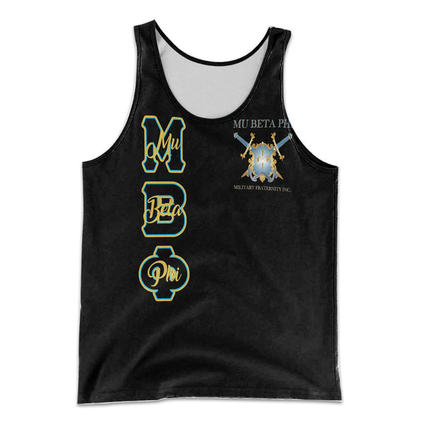 Fraternity Tank Top - Personalized Mu Beta Phi Men Tank Top Original Black Style