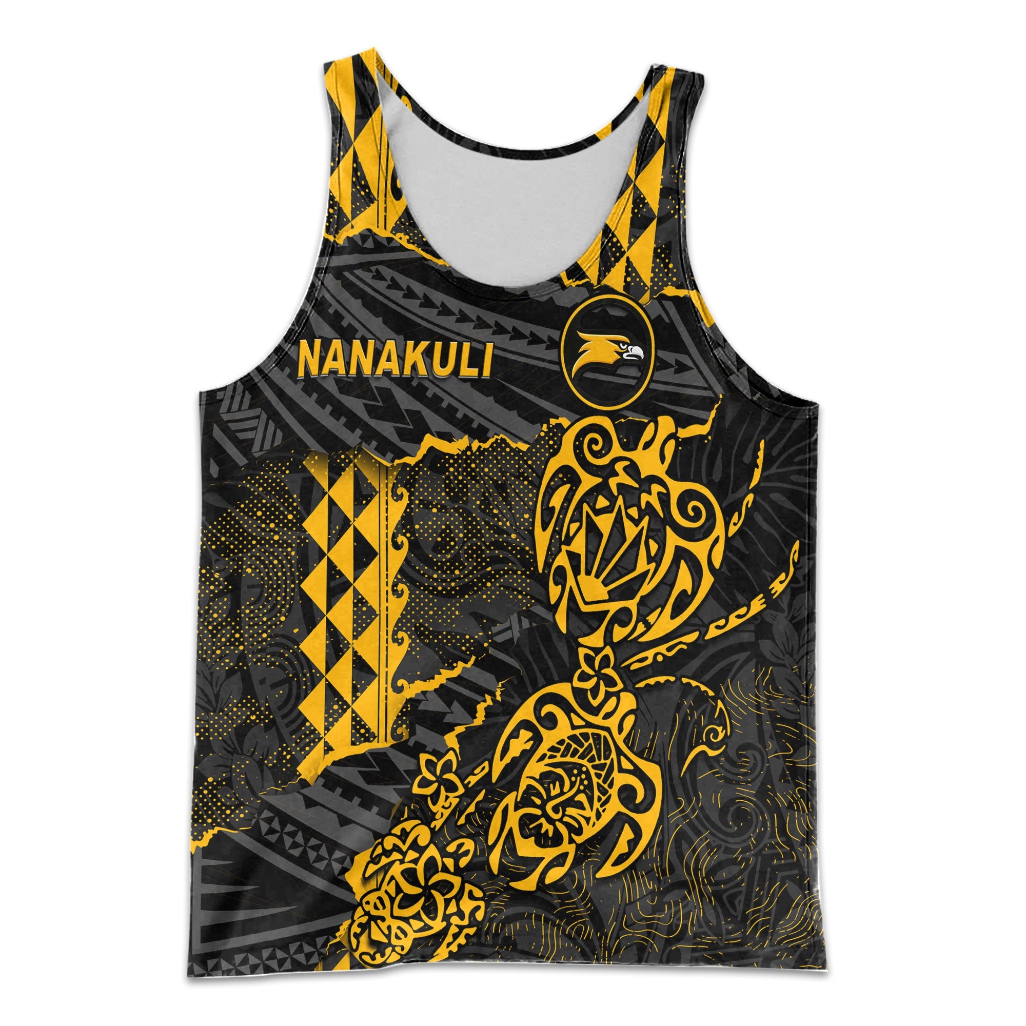 Hawaii Nanakuli High School Custom Men Tank Top Polynesian Turtle Style