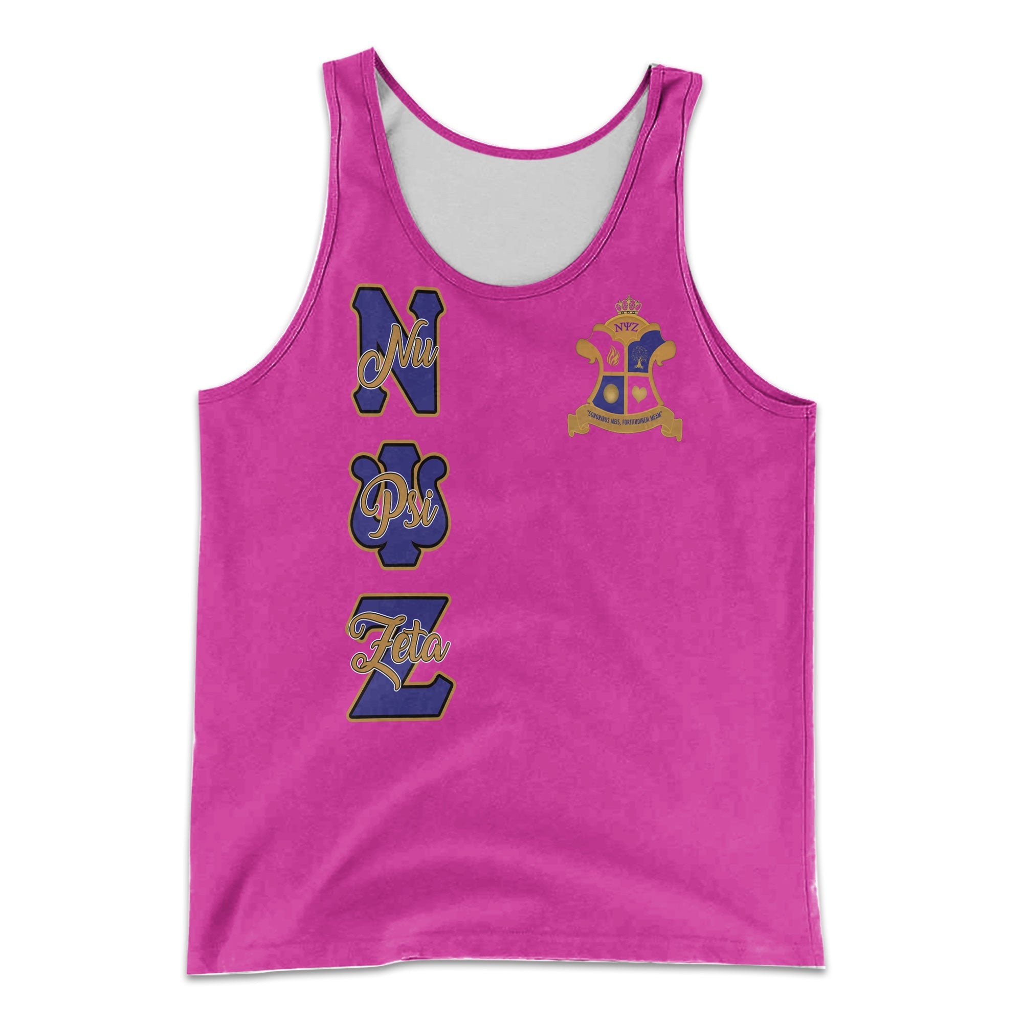 Sorority Tank Top - Personalized Nu Psi Zeta Men Tank Top Original Pink Style