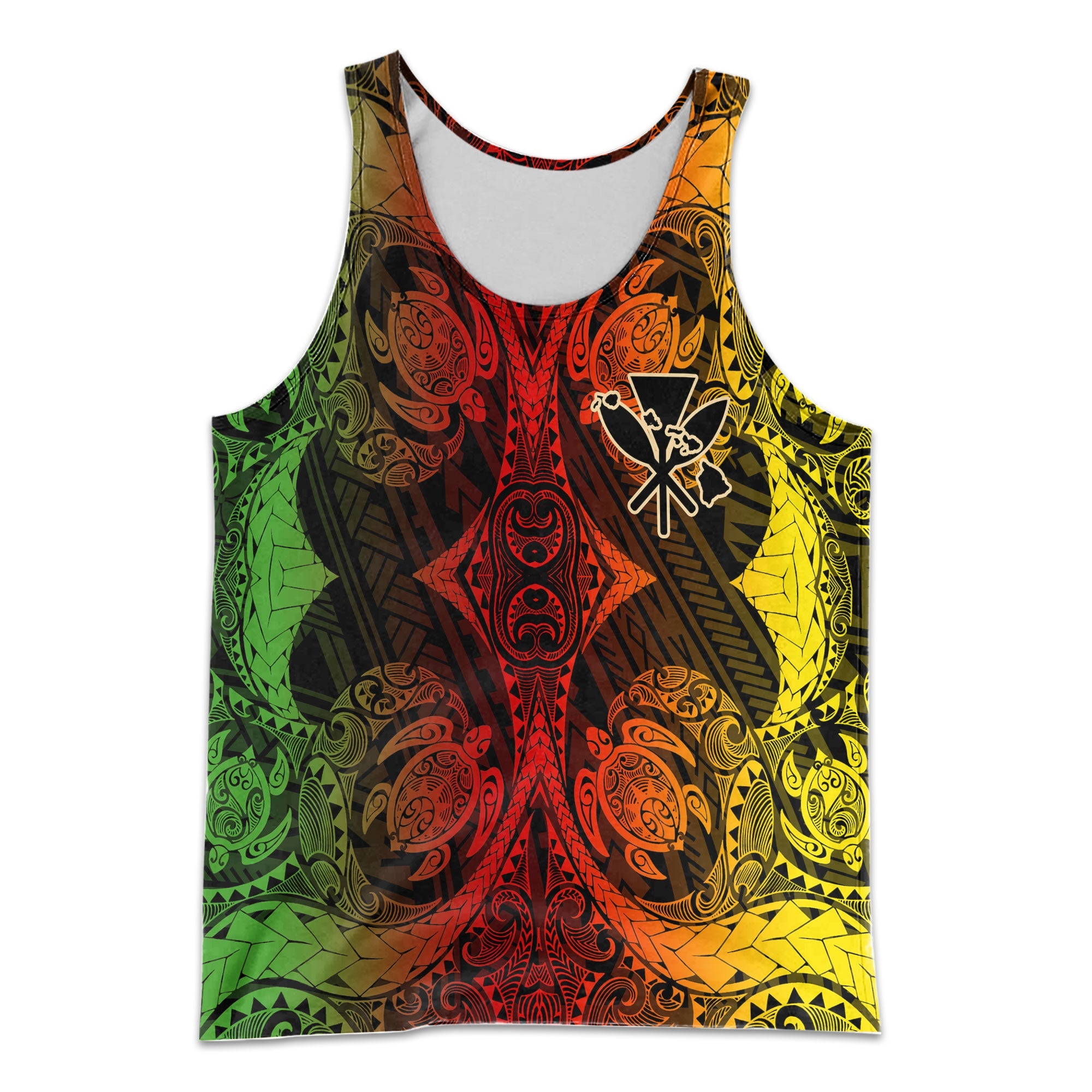 Kanaka Maoli Hawaii Men Tank Top Reggae Style