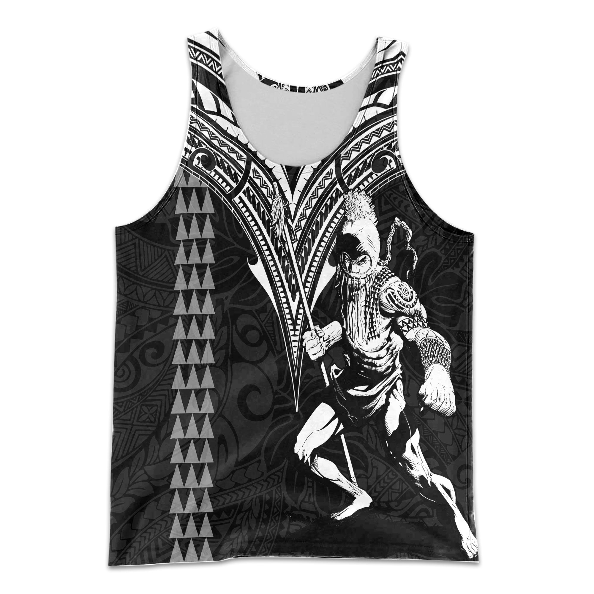 Custom Hawaii Ikaika Warrior Men Tank Top Polynesian Tattoo Style