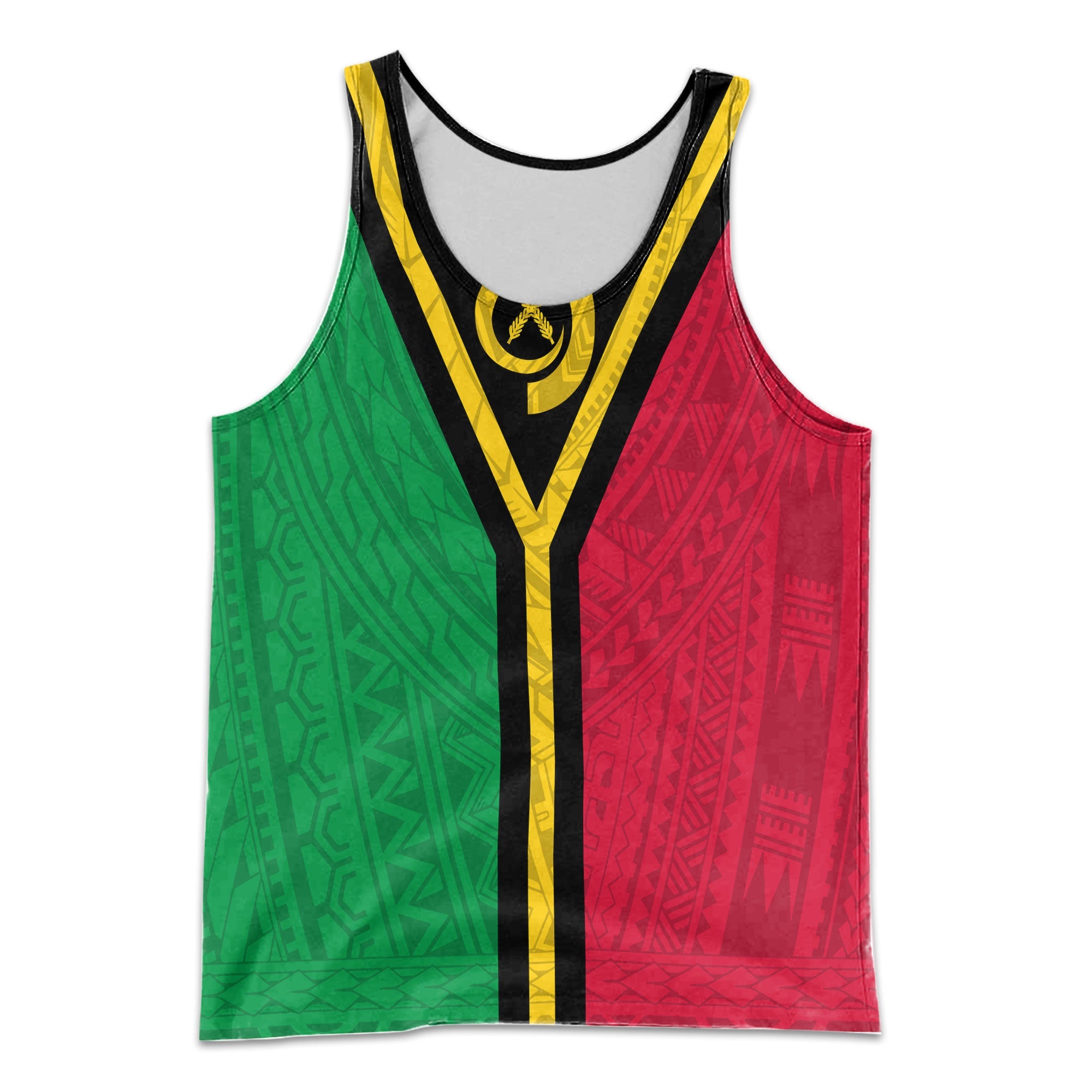 Vanuatu Men Tank Top Polynesian Flag Style