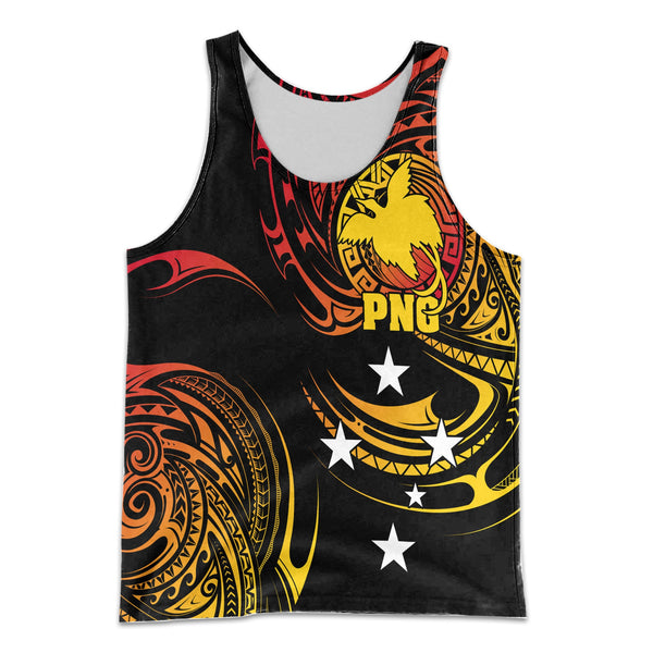 Papua New Guinea Men Tank Top Huli Wigmen Style