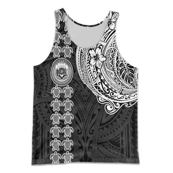 Hawaii Seal Polynesian Turtle Line Men Tank Top