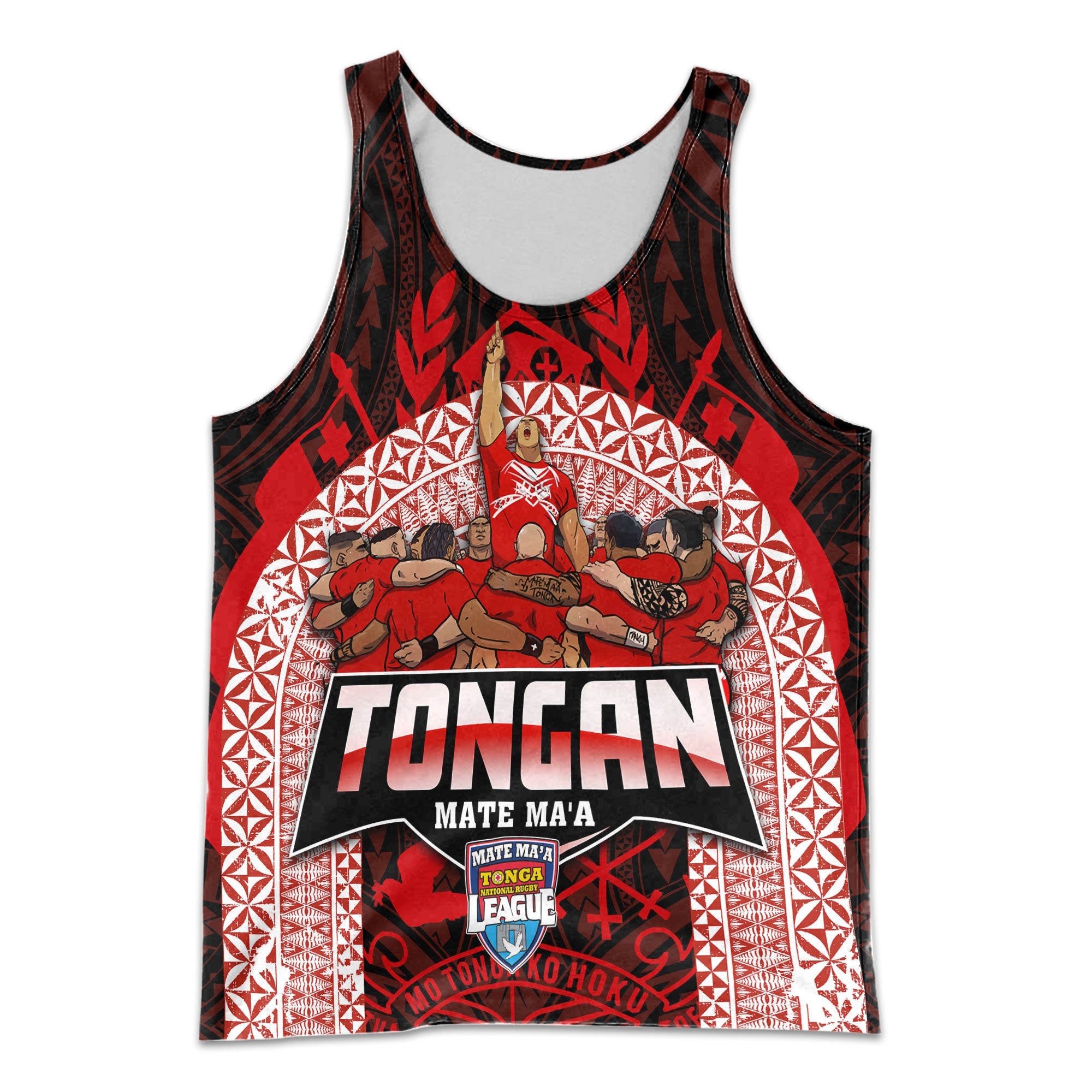 Custom Tonga Mate Ma'a Rugby League Men Tank Top