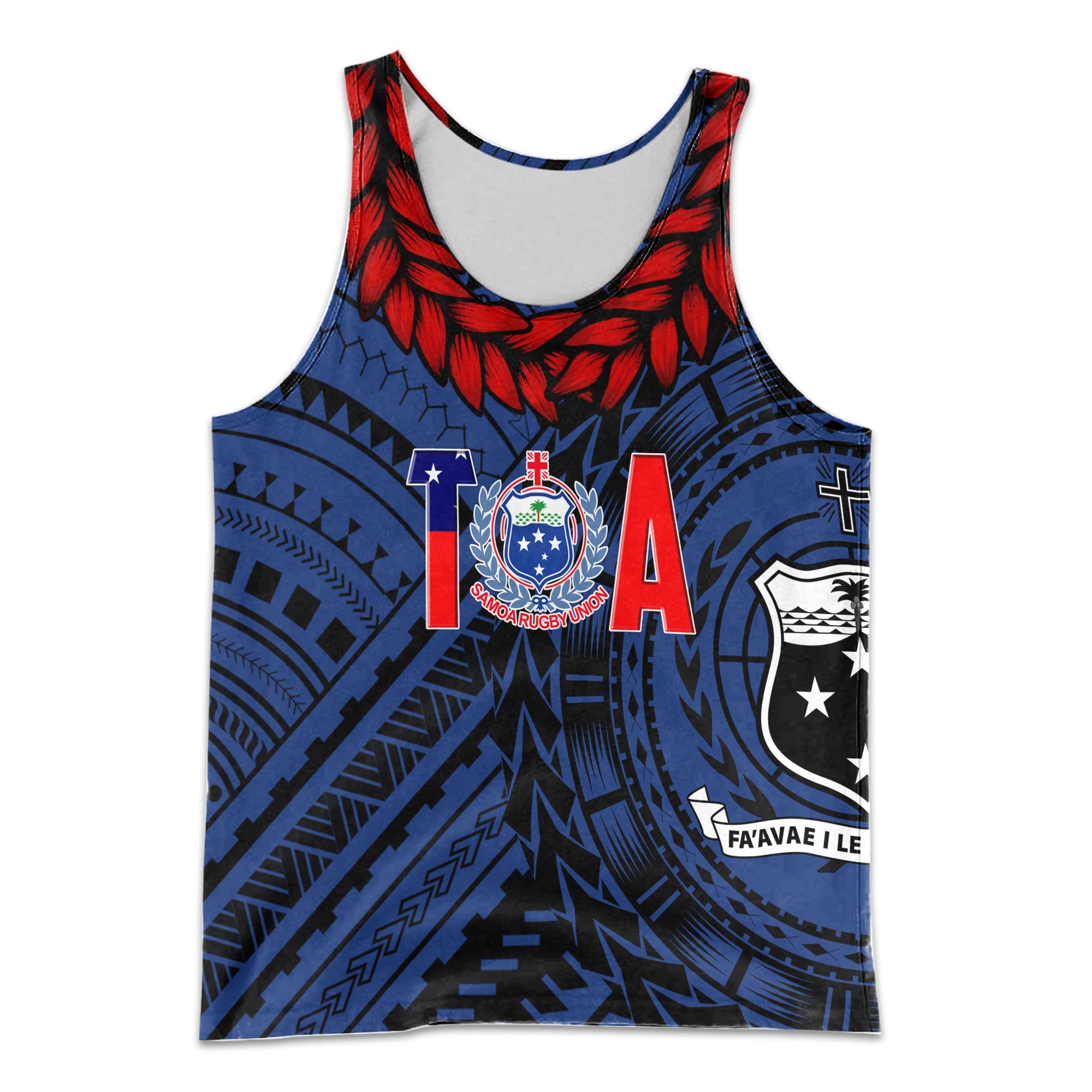 Samoa TOA Rugby Men Tank Top Ulafala Style