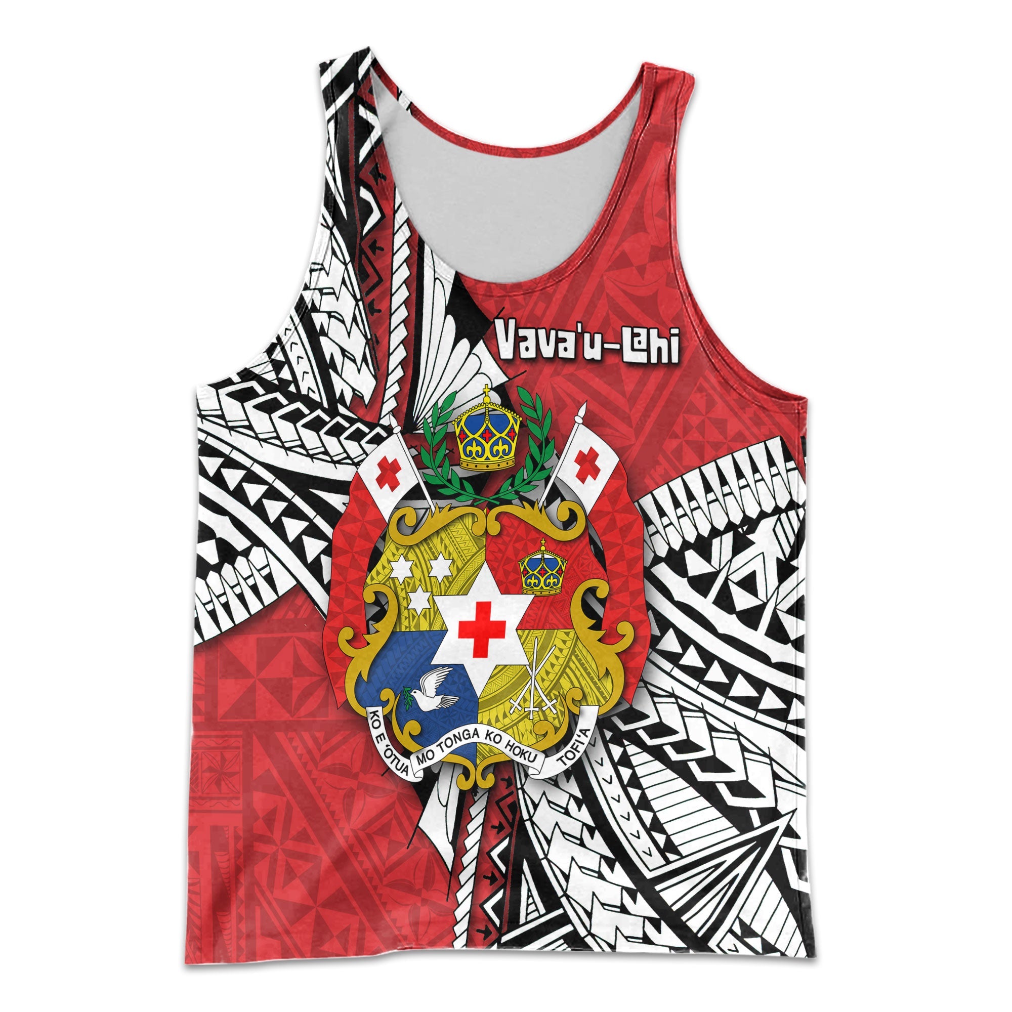 Custom Tonga Vava'u Lahi Coat Of Arms Men Tank Top