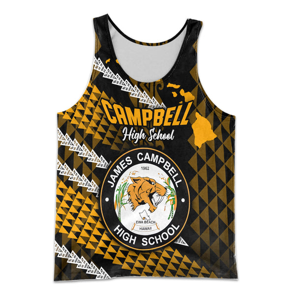 Hawaii James Campbell High School Custom Men Tank Top Map Style