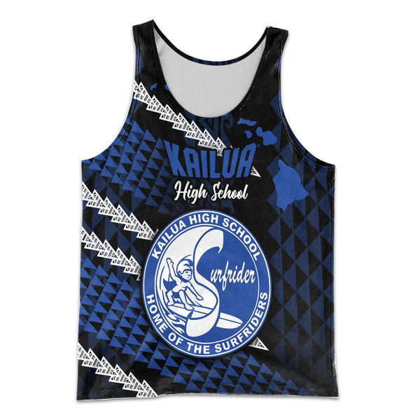 Hawaii Kailua High School Custom Men Tank Top Map Style