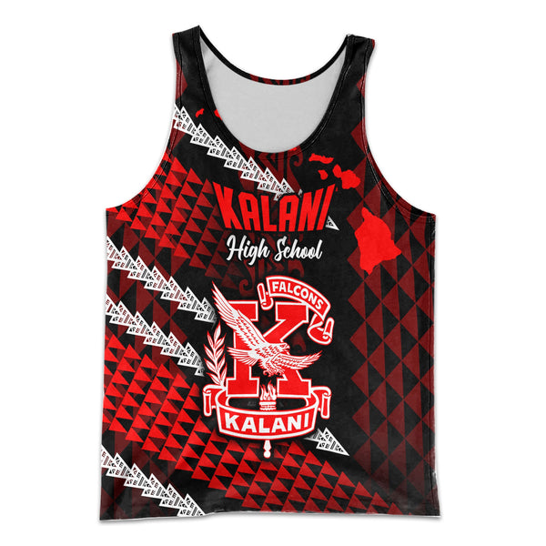 Hawaii Kalani High School Custom Men Tank Top Map Style