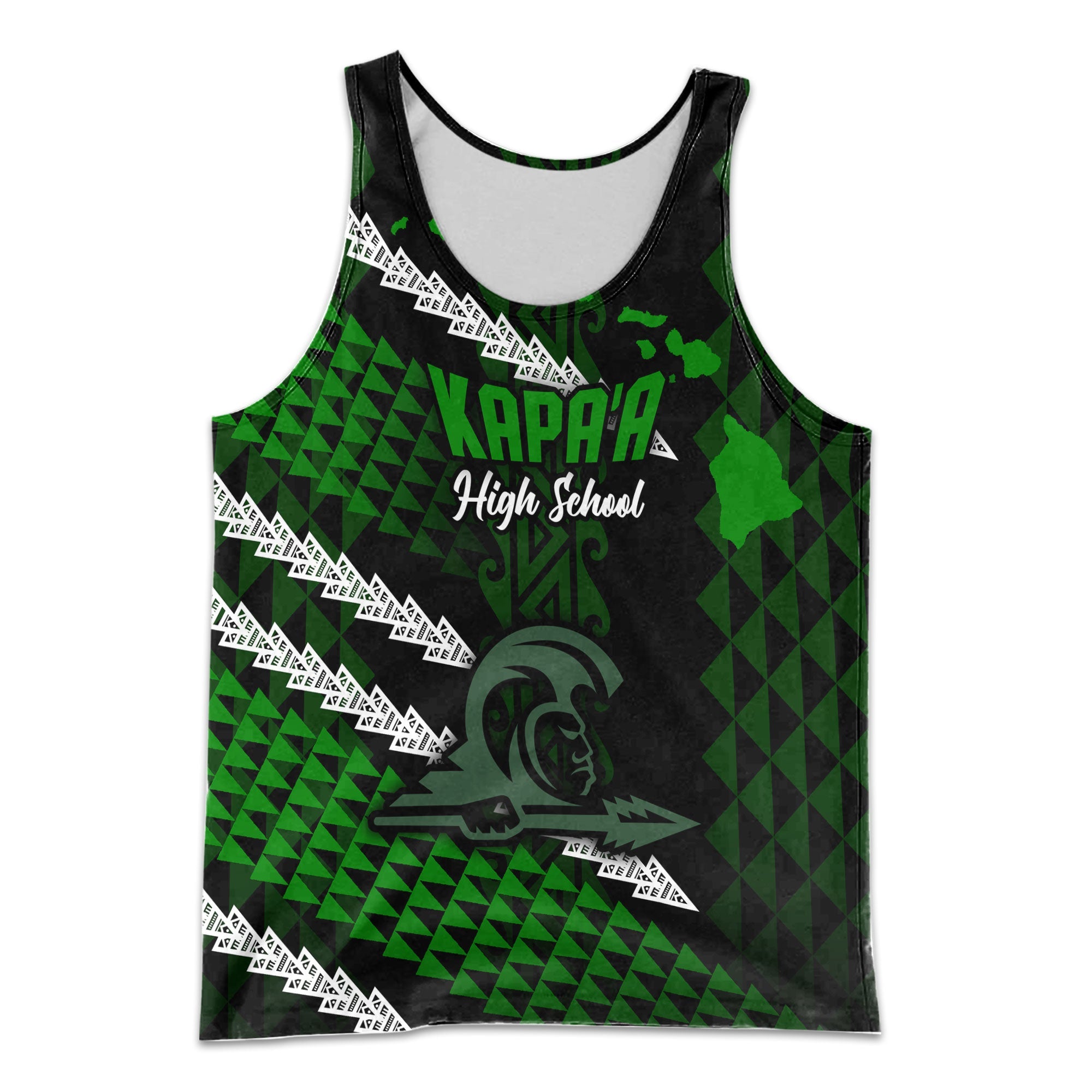 Hawaii Kapaa High School Custom Men Tank Top Map Style