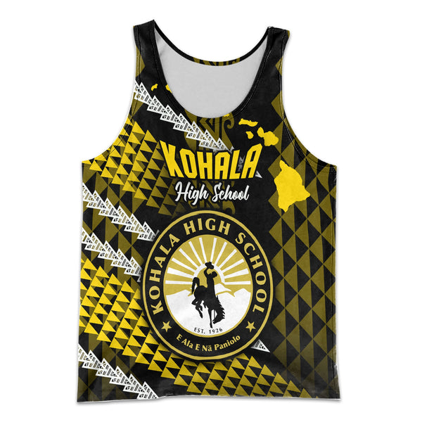 Hawaii Kohala High School Custom Men Tank Top Map Style