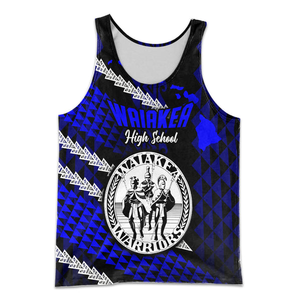 Hawaii Waiakea High School Custom Men Tank Top Map Style