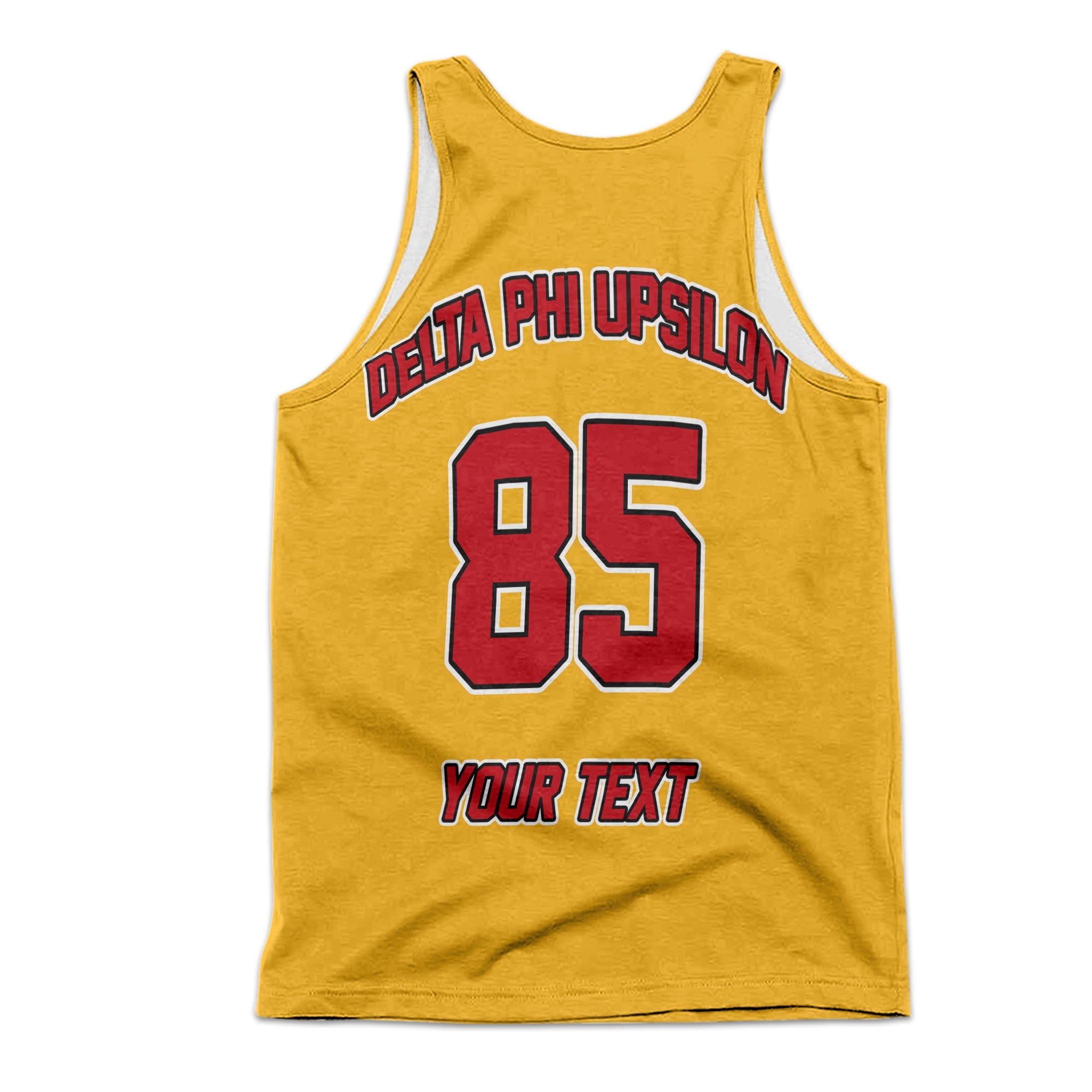 Fraternity Tank Top - Personalized Delta Phi Upsilon Men Tank Top Original Yellow Style