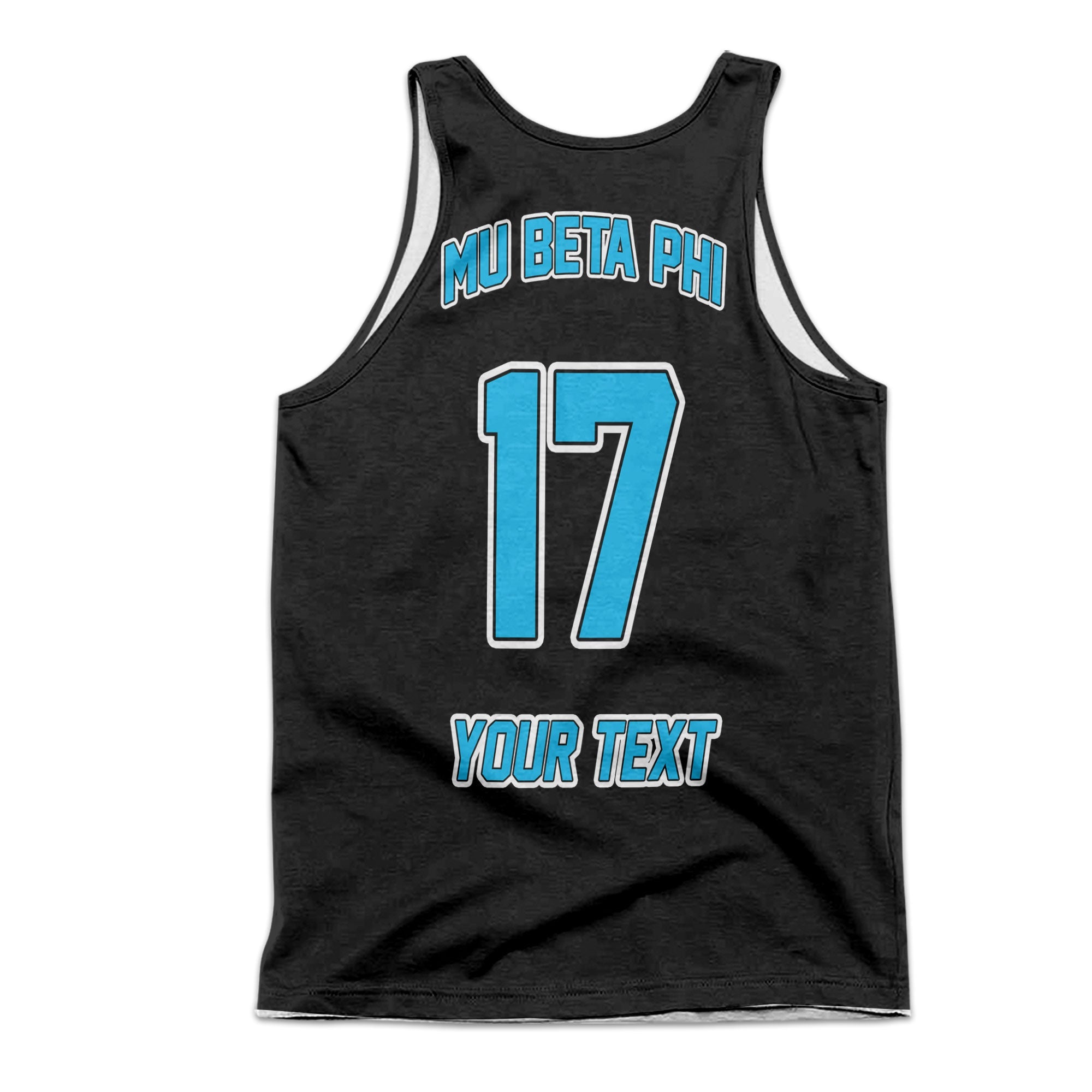 Fraternity Tank Top - Personalized Mu Beta Phi Men Tank Top Original Dark Style