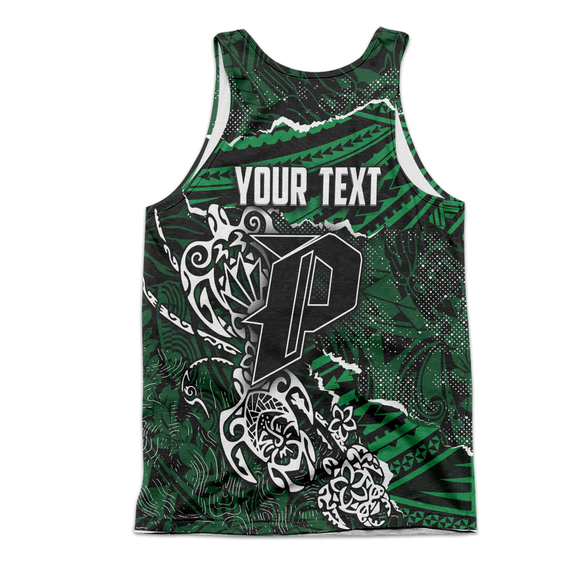 Hawaii Pahoa High & Intermediate School Custom Men Tank Top Polynesian Turtle Style