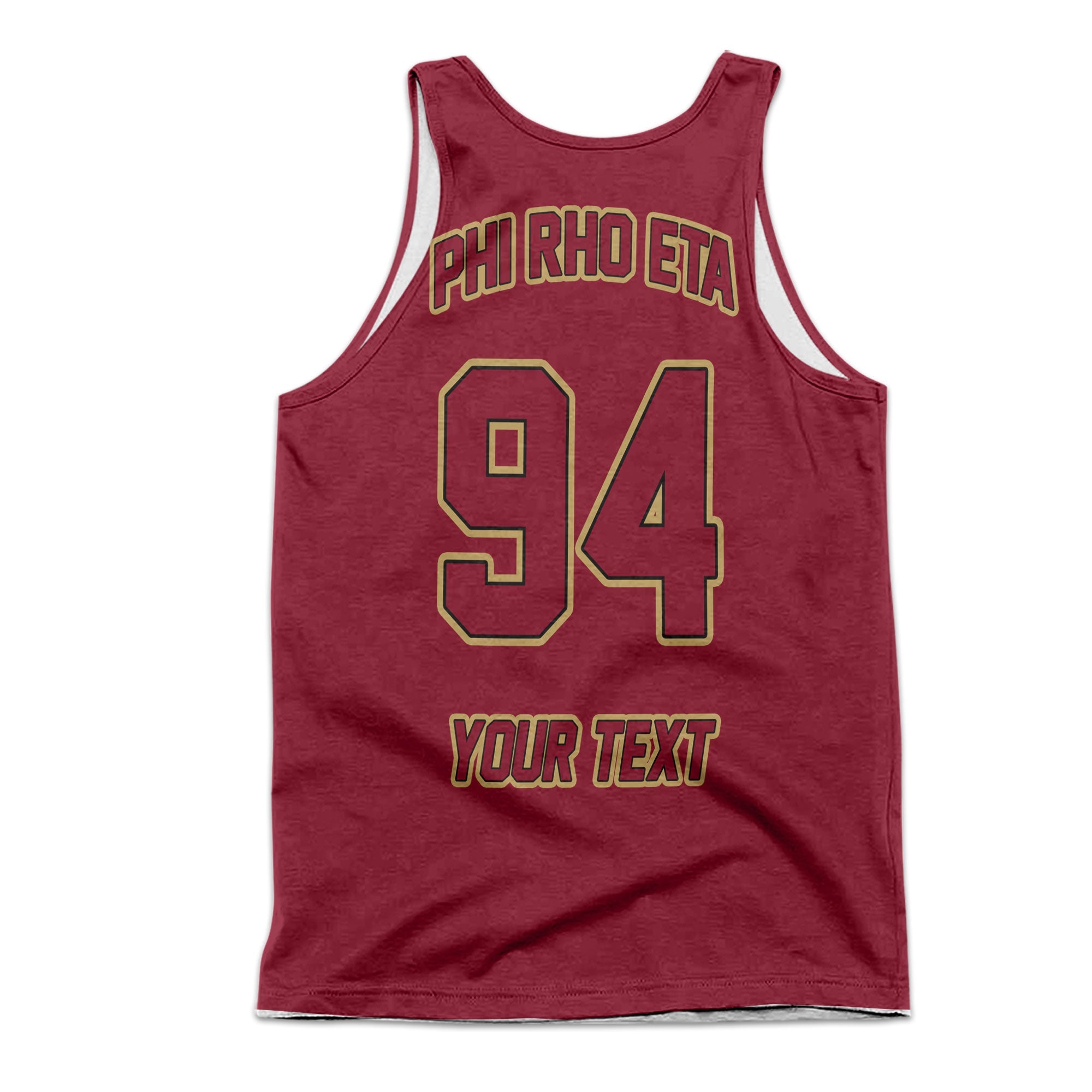 Fraternity Tank Top - Personalized Phi Rho Eta Men Tank Top Original Maroon Style