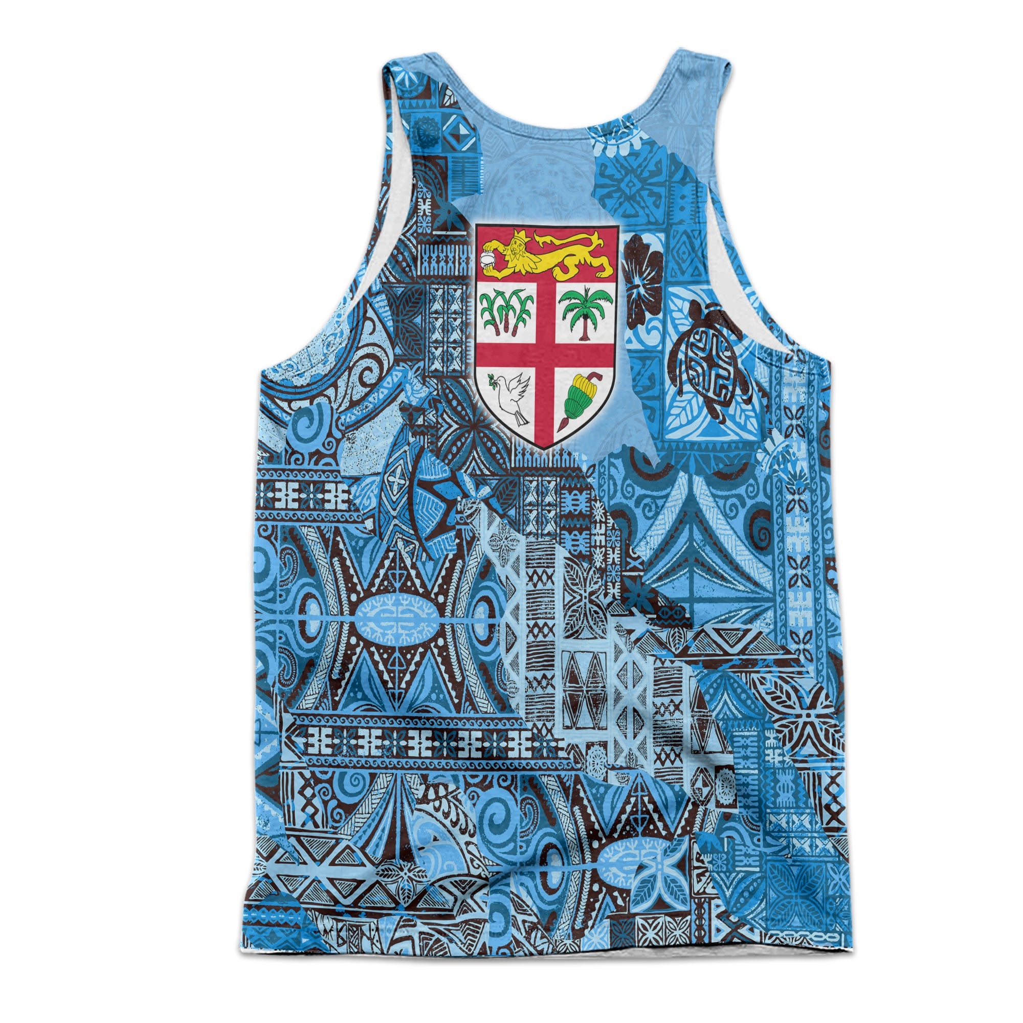 Fiji Flag & Coat Of Arms Men Tank Top