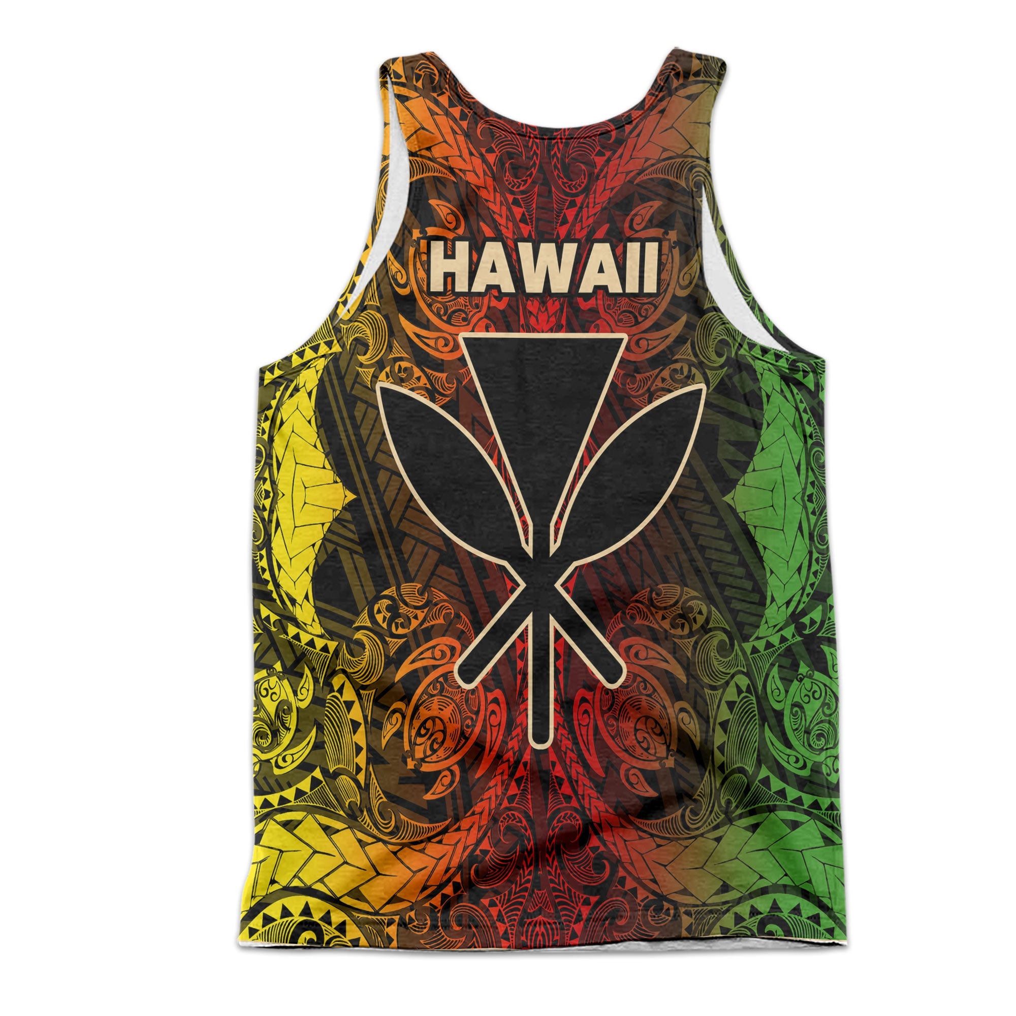 Kanaka Maoli Hawaii Men Tank Top Reggae Style