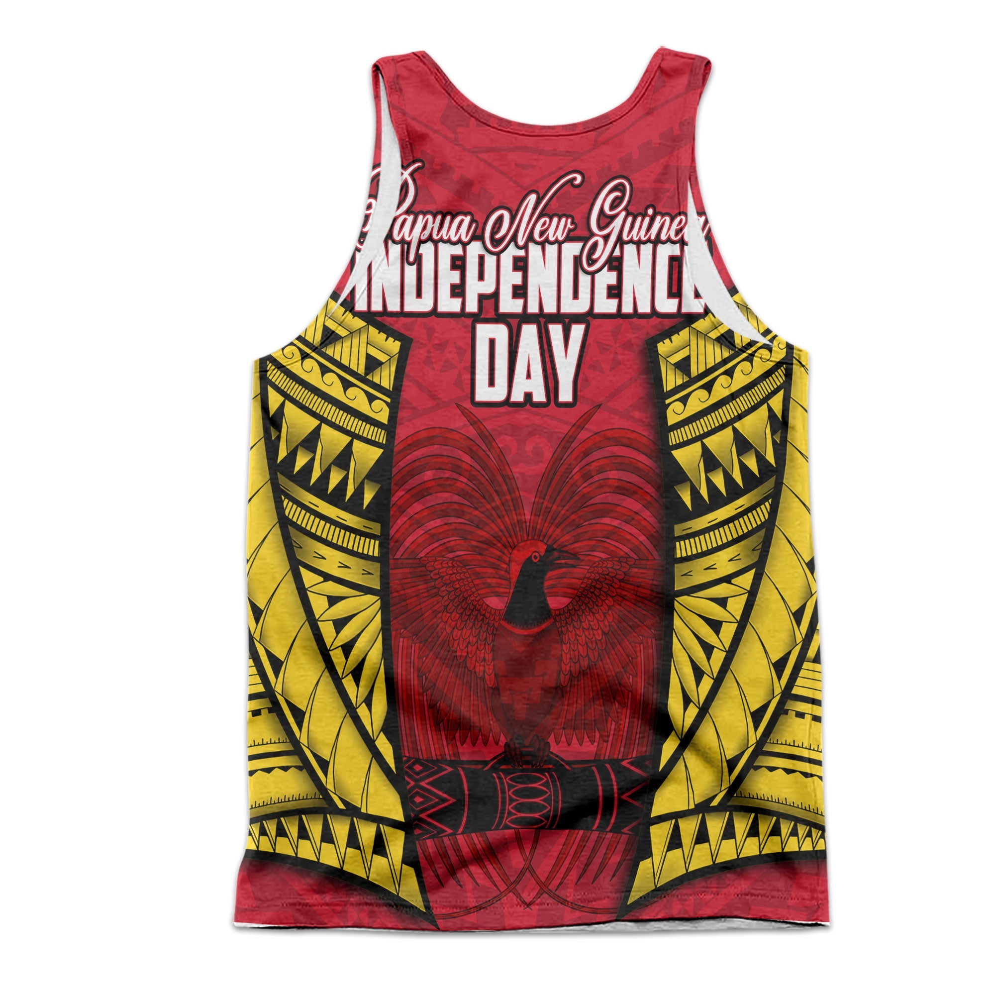 Papua New Guinea Independence Day Men Tank Top Raggiana Bird of Paradise Style