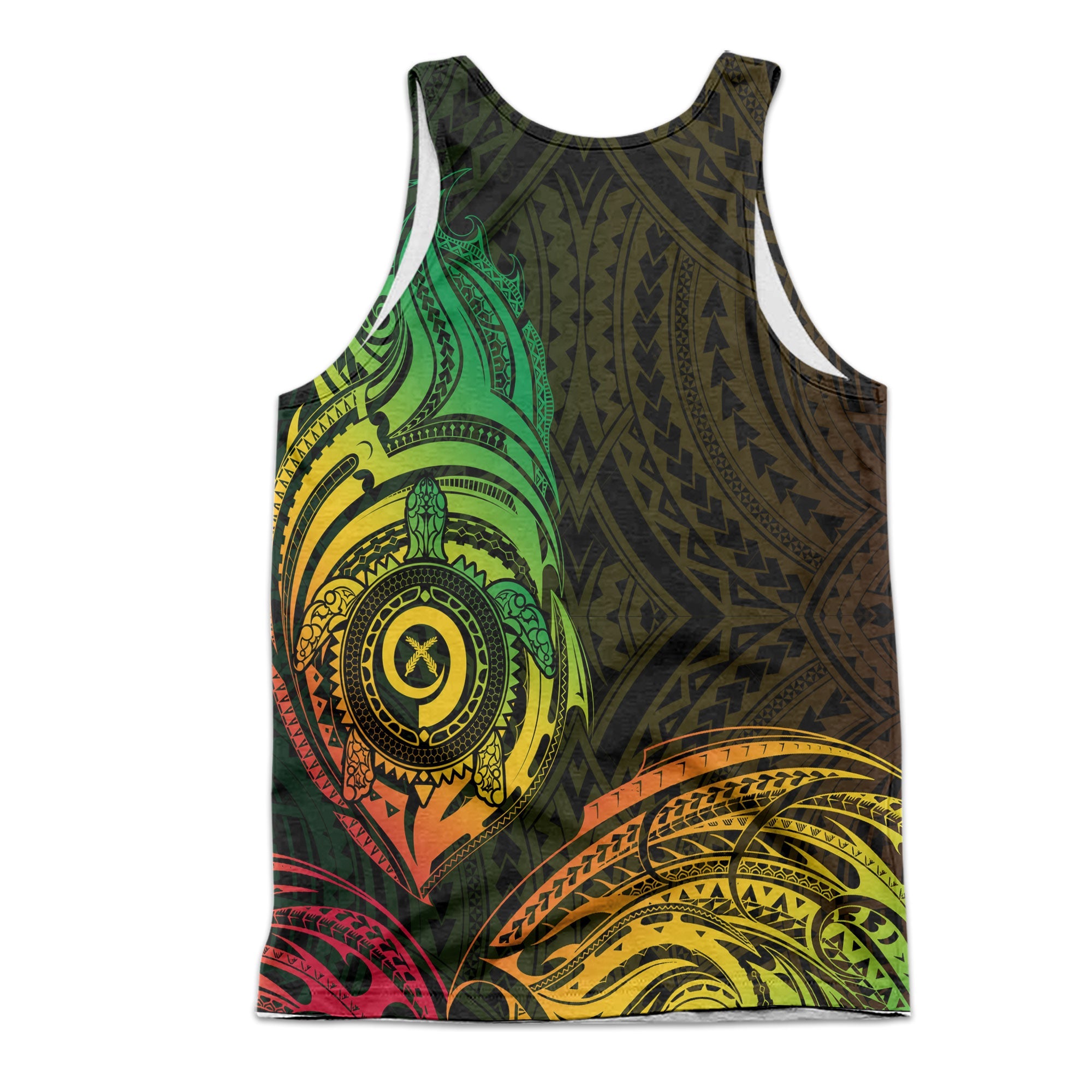 Vanuatu Men Tank Top Polynesian Reggae Style