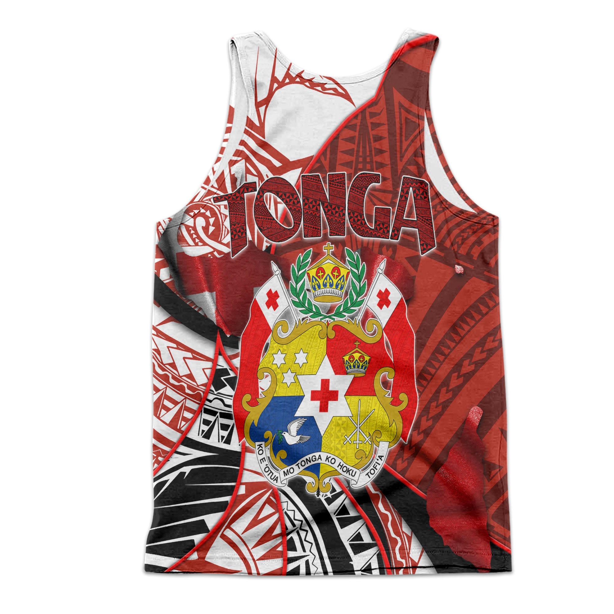 Tonga In My Heart Royal Coat Of Arms Men Tank Top