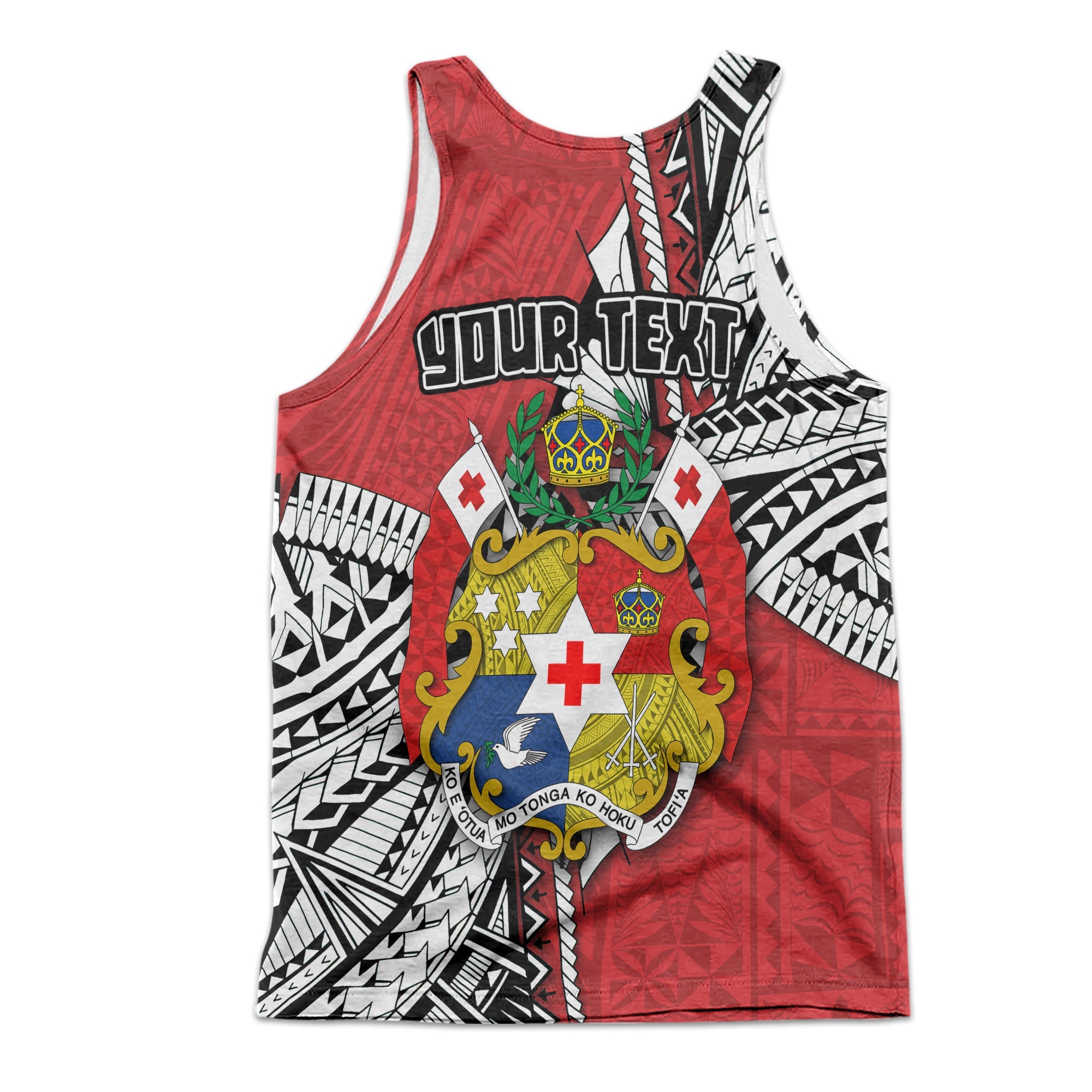 Custom Tonga Vava'u Lahi Coat Of Arms Men Tank Top