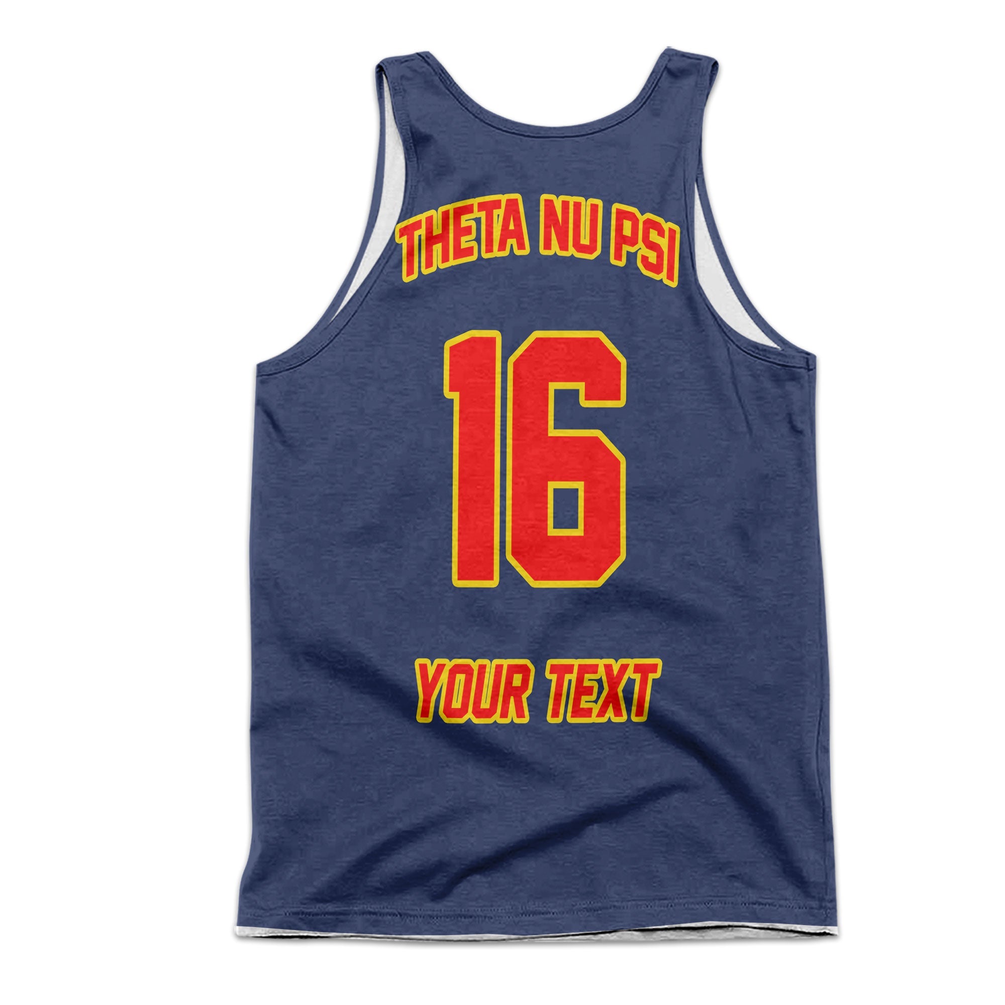 Fraternity Tank Top - Personalized Theta Nu Psi Men Tank Top Original Blue Style