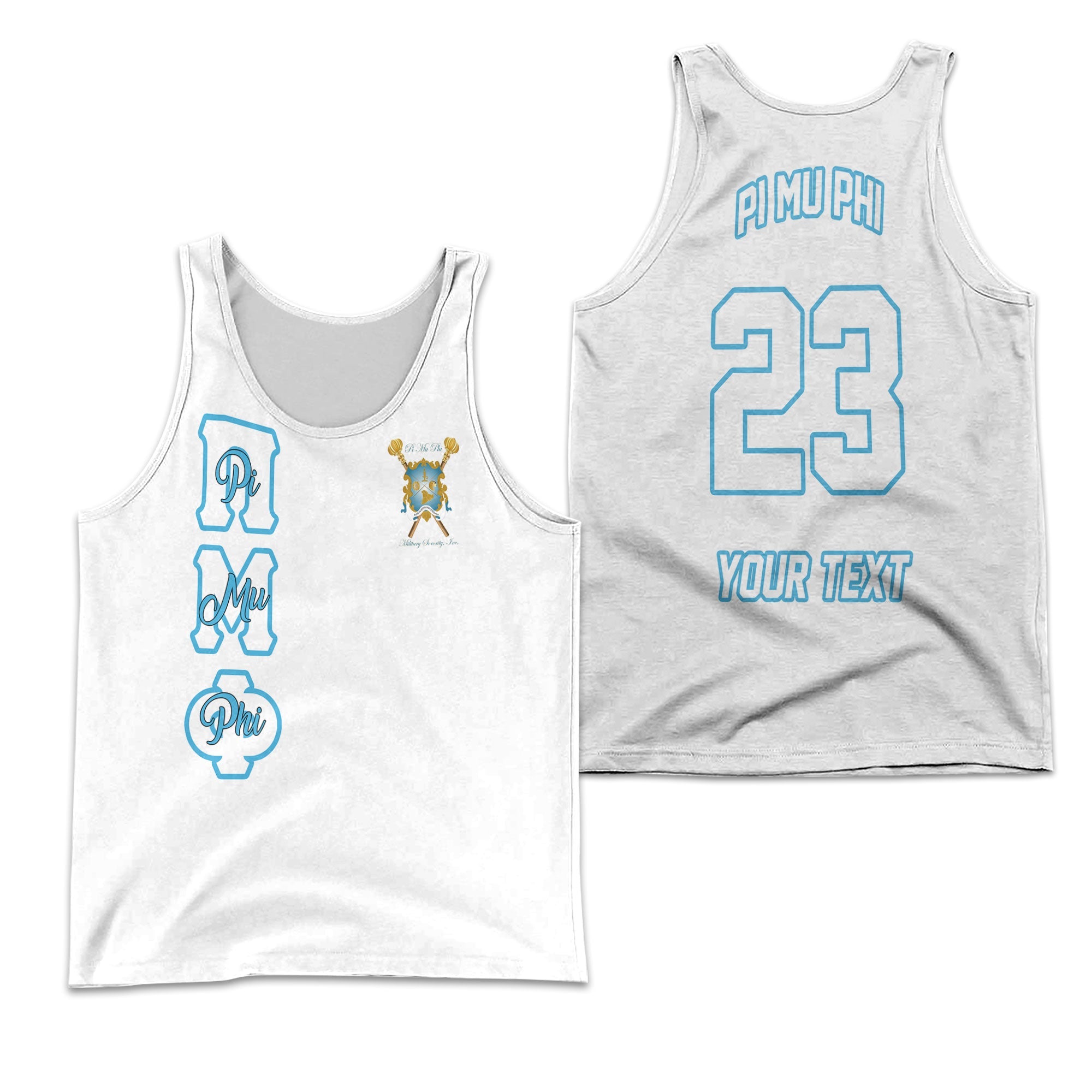 Sorority Tank Top - Personalized Pi Mu Phi Men Tank Top Original White Style