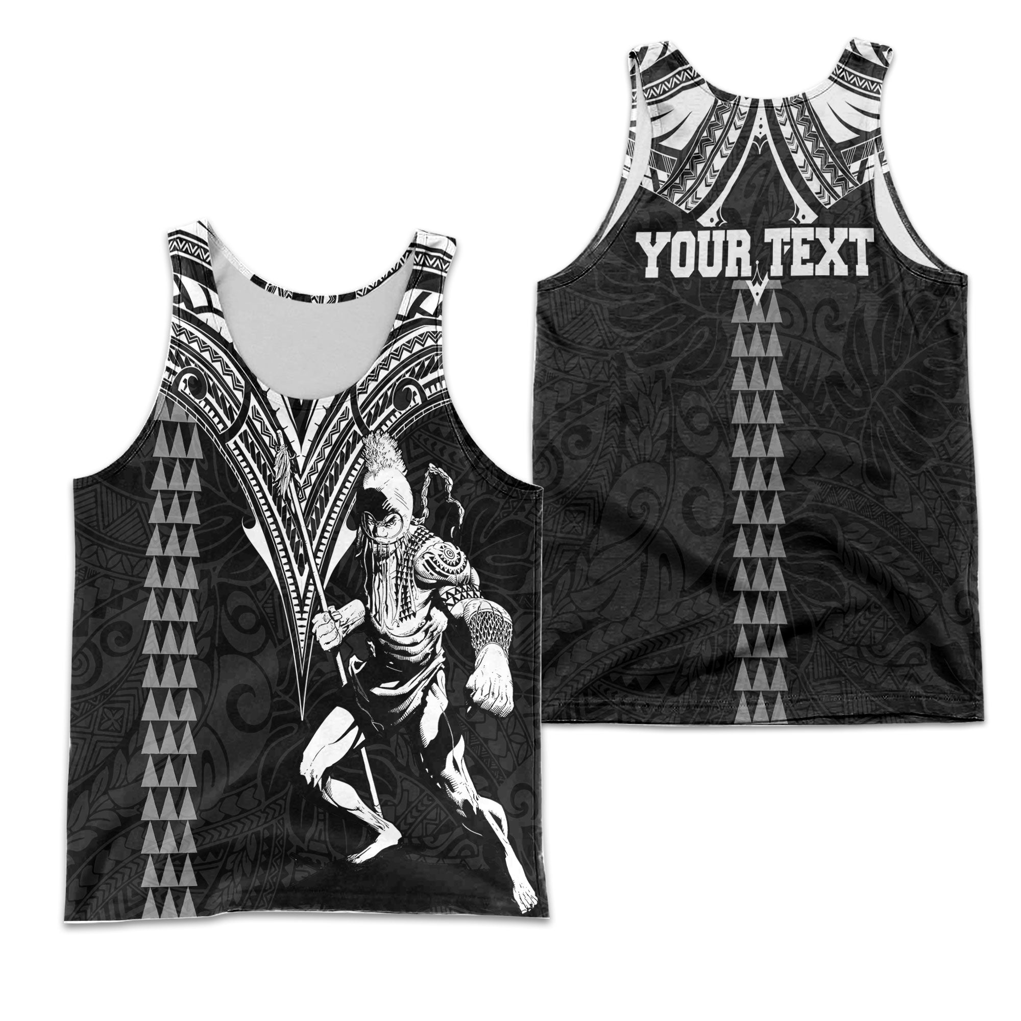 Custom Hawaii Ikaika Warrior Men Tank Top Polynesian Tattoo Style