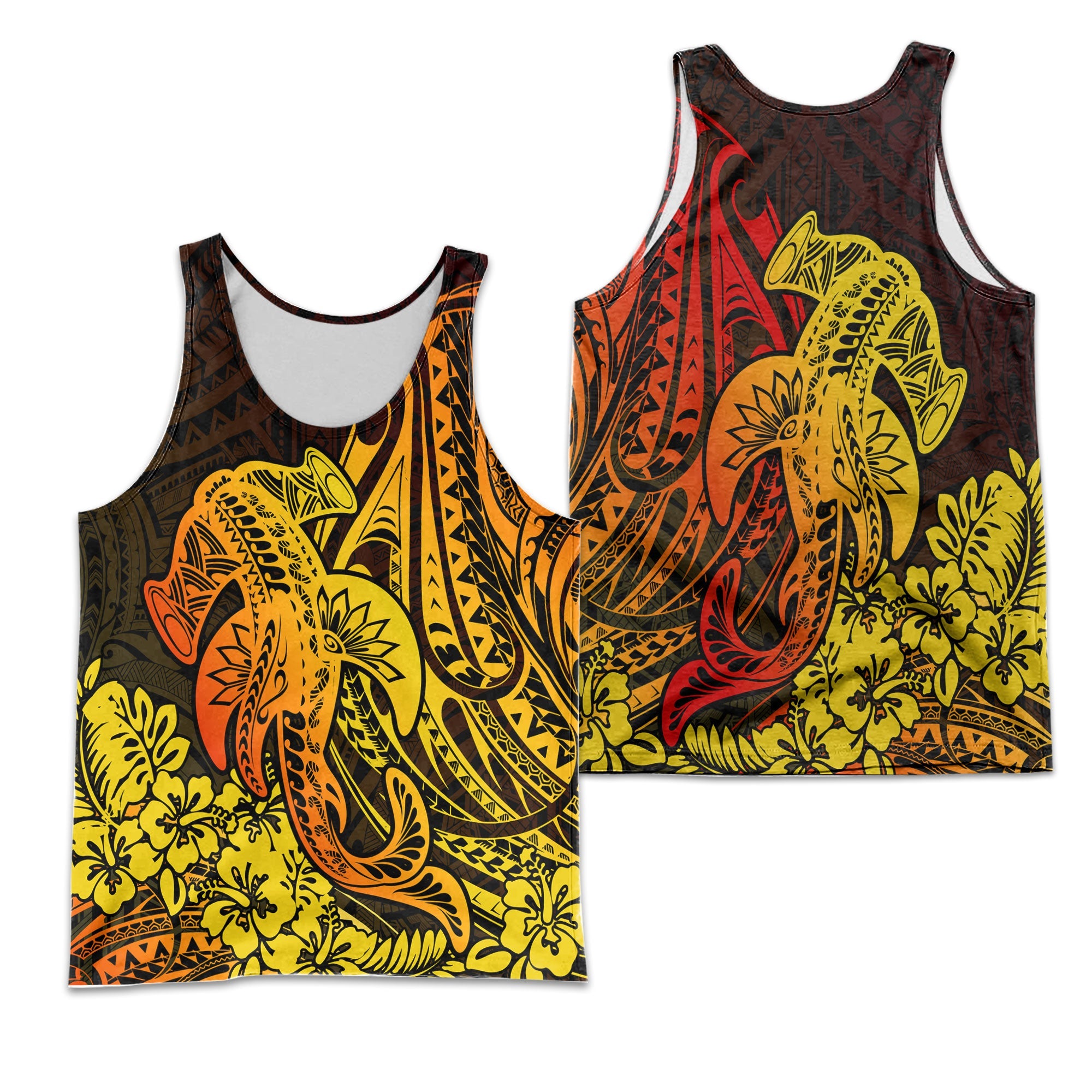 Hawaii Hammerhead Shark Men Tank Top Reggae Style