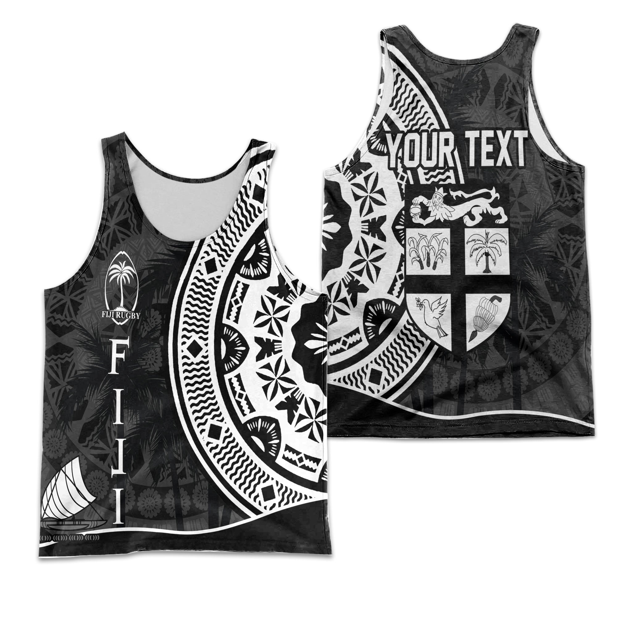 Custom Fiji Rugby Men Tank Top