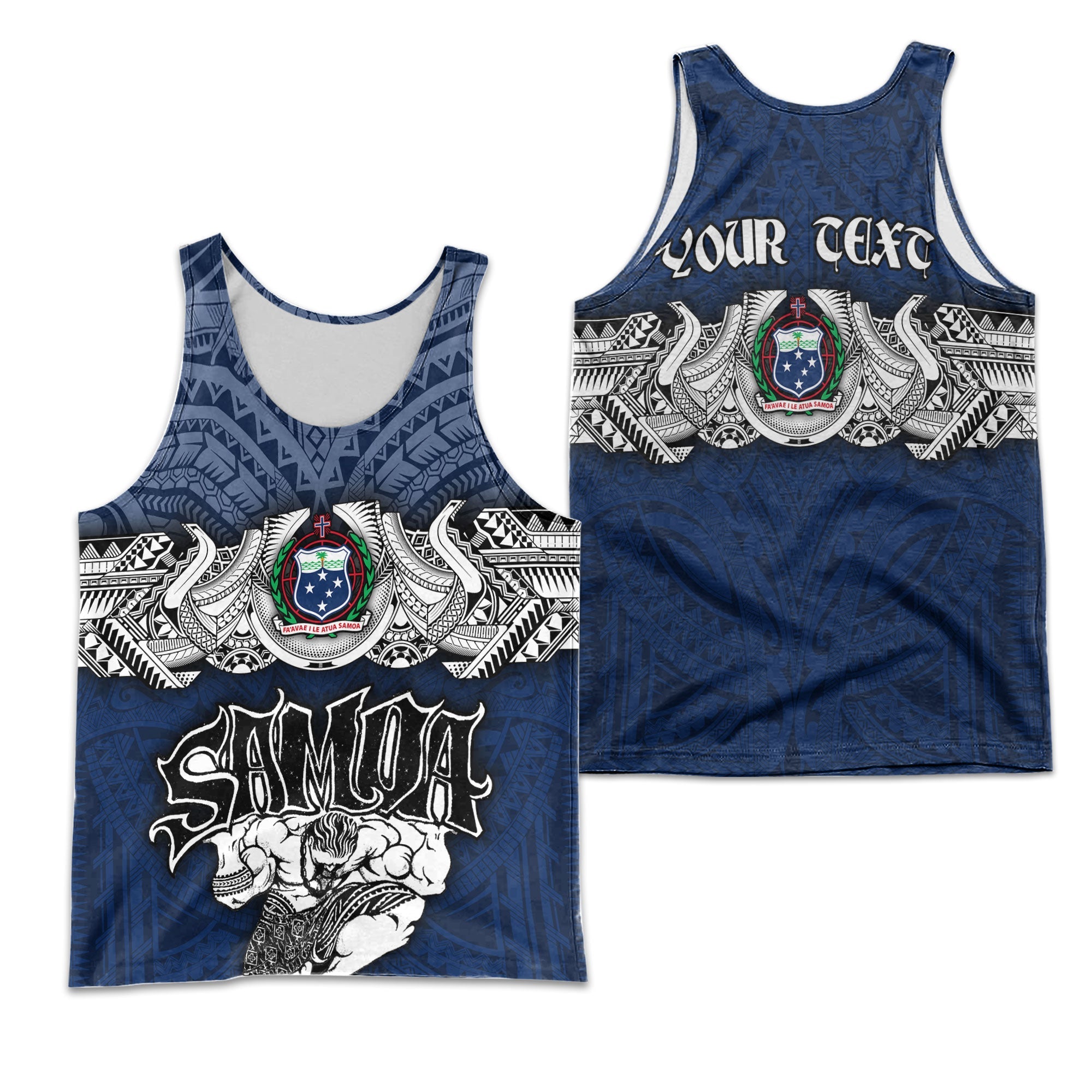 Custom Samoa Warrior Men Tank Top